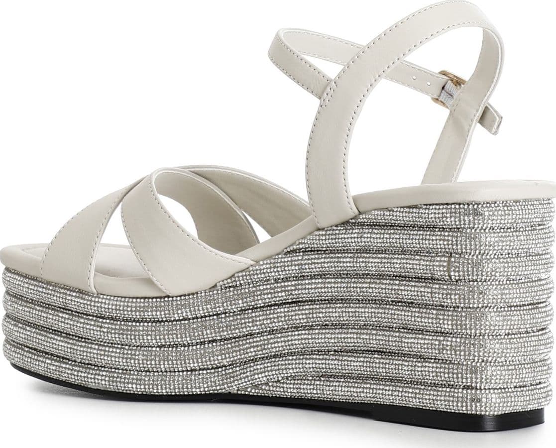 SANDALO INCROCIO IN NAPPA CON ZEPPA STRASS - 5