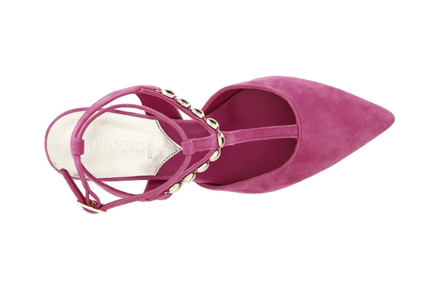 SCARPE IN PELLE SCAMOSCIATA CON LACCIO ALLA CAVIGLIA E ACCESSORIO - 3