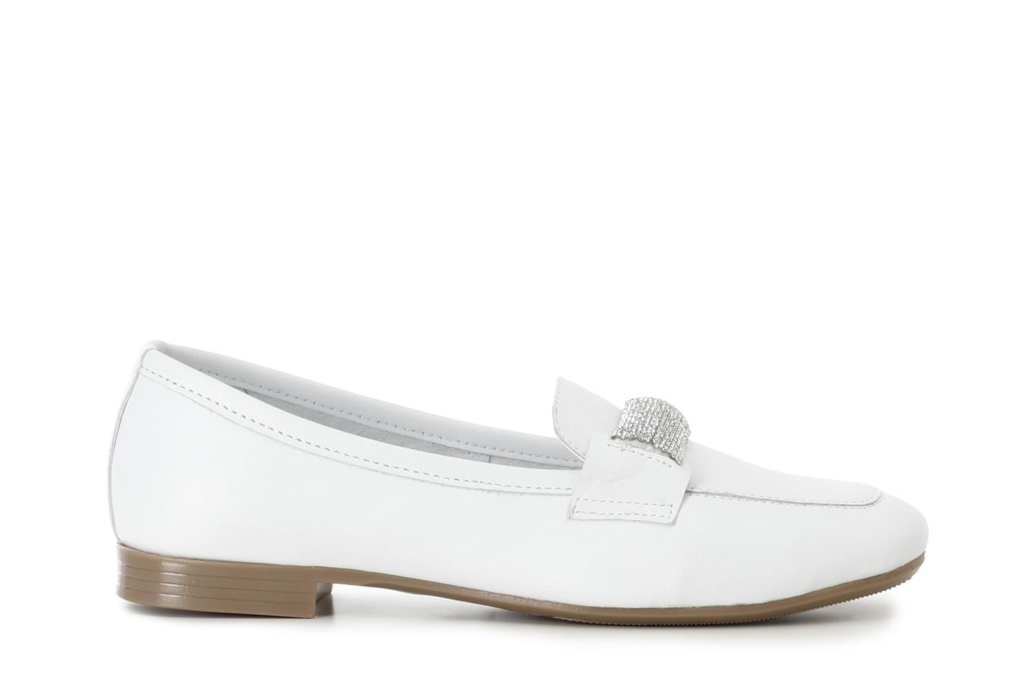 MOCASSINO IN PELLE CON PASSANTE IN MICROSTRASS - 10