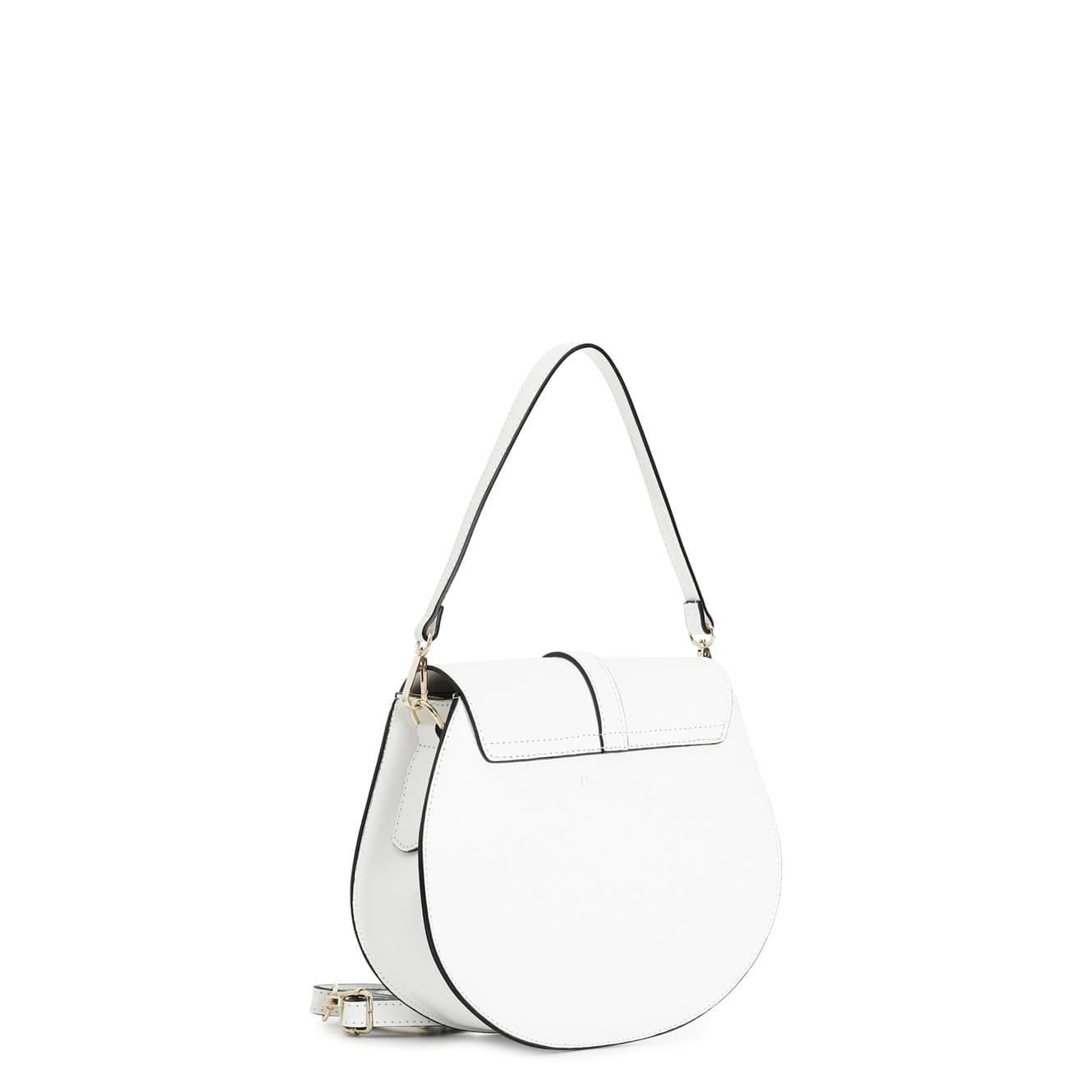 BORSA A SPALLA CON PATTINA IN PELLE LISCIA - 6