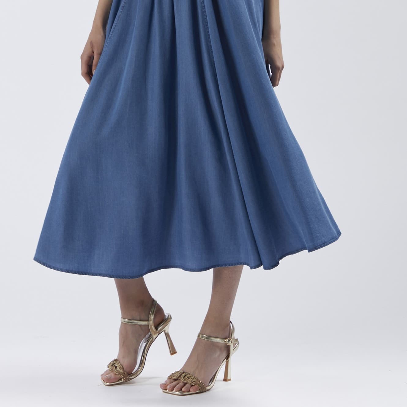 GONNA AMPIA IN TENCEL DENIM - 3