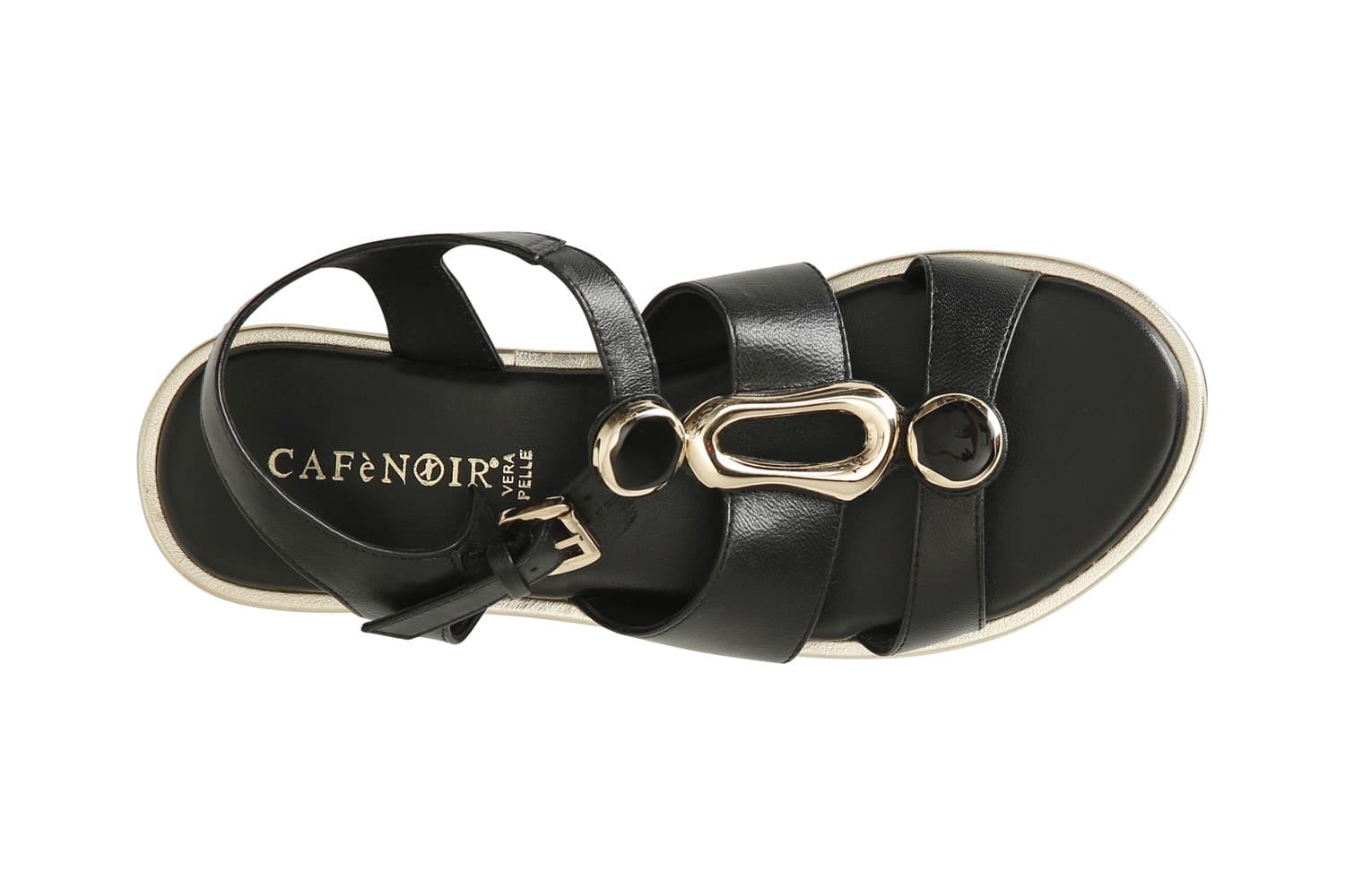 SANDALO IN PELLE CON FIBBIA E TRIPLO ACCESSORIO - 3
