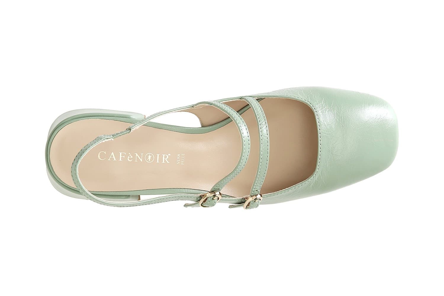 BALLERINA IN PELLE VERNICE DUE FIBBIE LACCIO DIETRO - 3