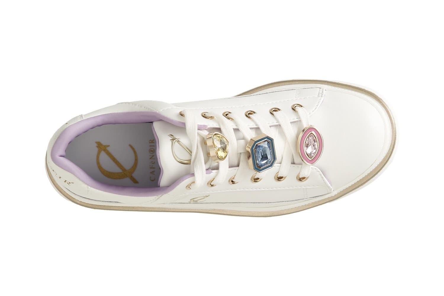 SNEAKER IN PELLE CON ACCESSORI STRASS - 3
