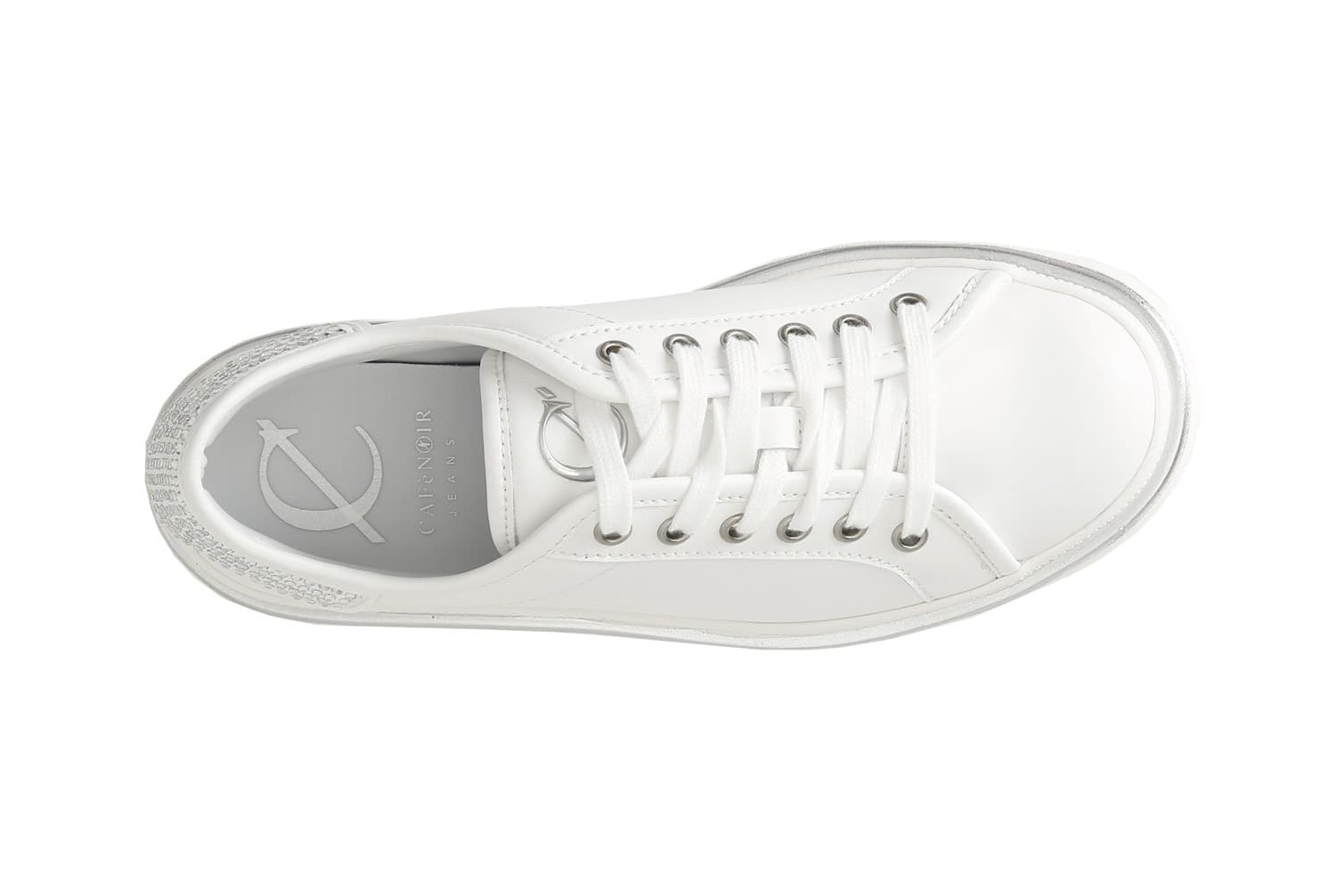 SNEAKER IN PELLE CON MICRO STRASS - 3