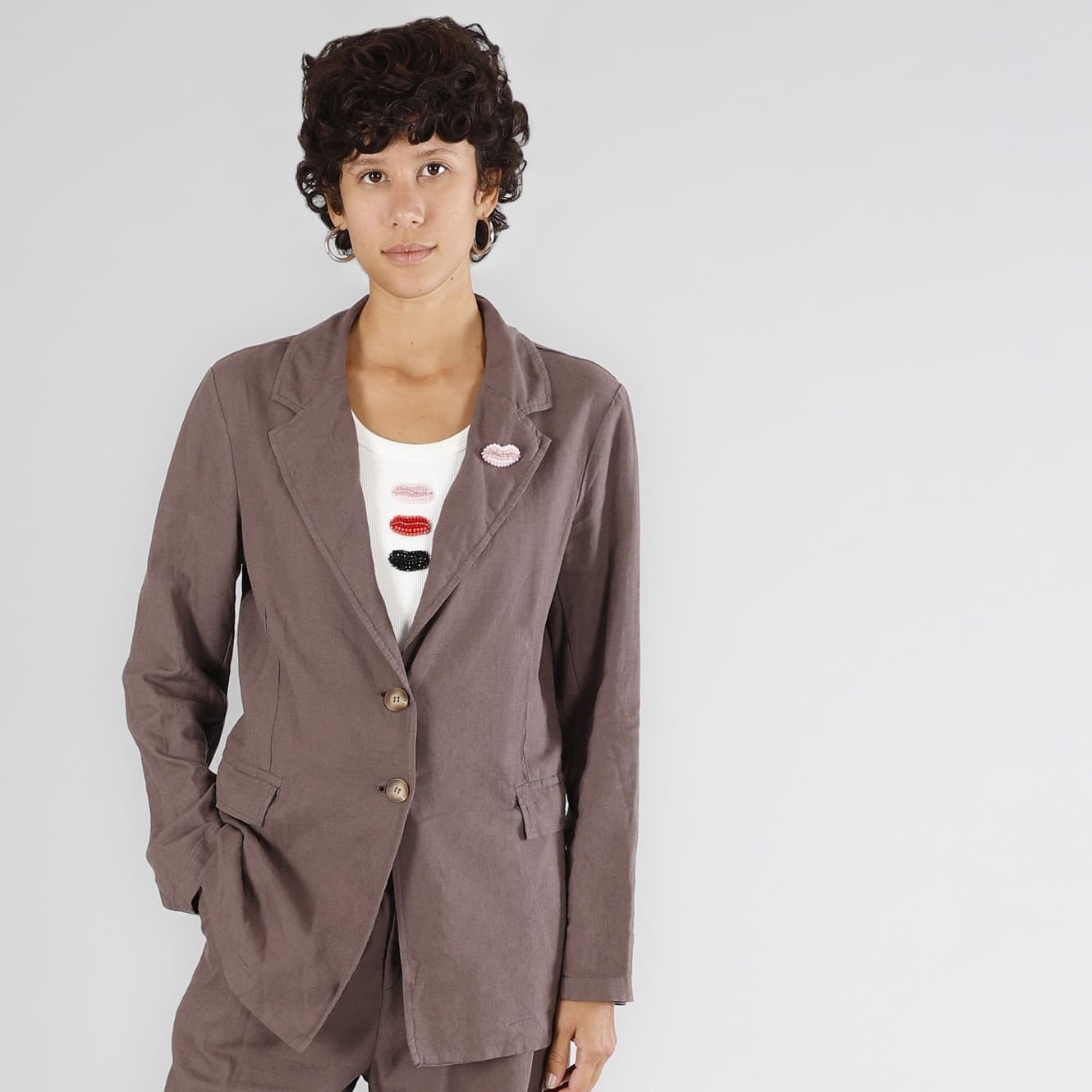 BLAZER MONOPETTO MISTOLINO - 3