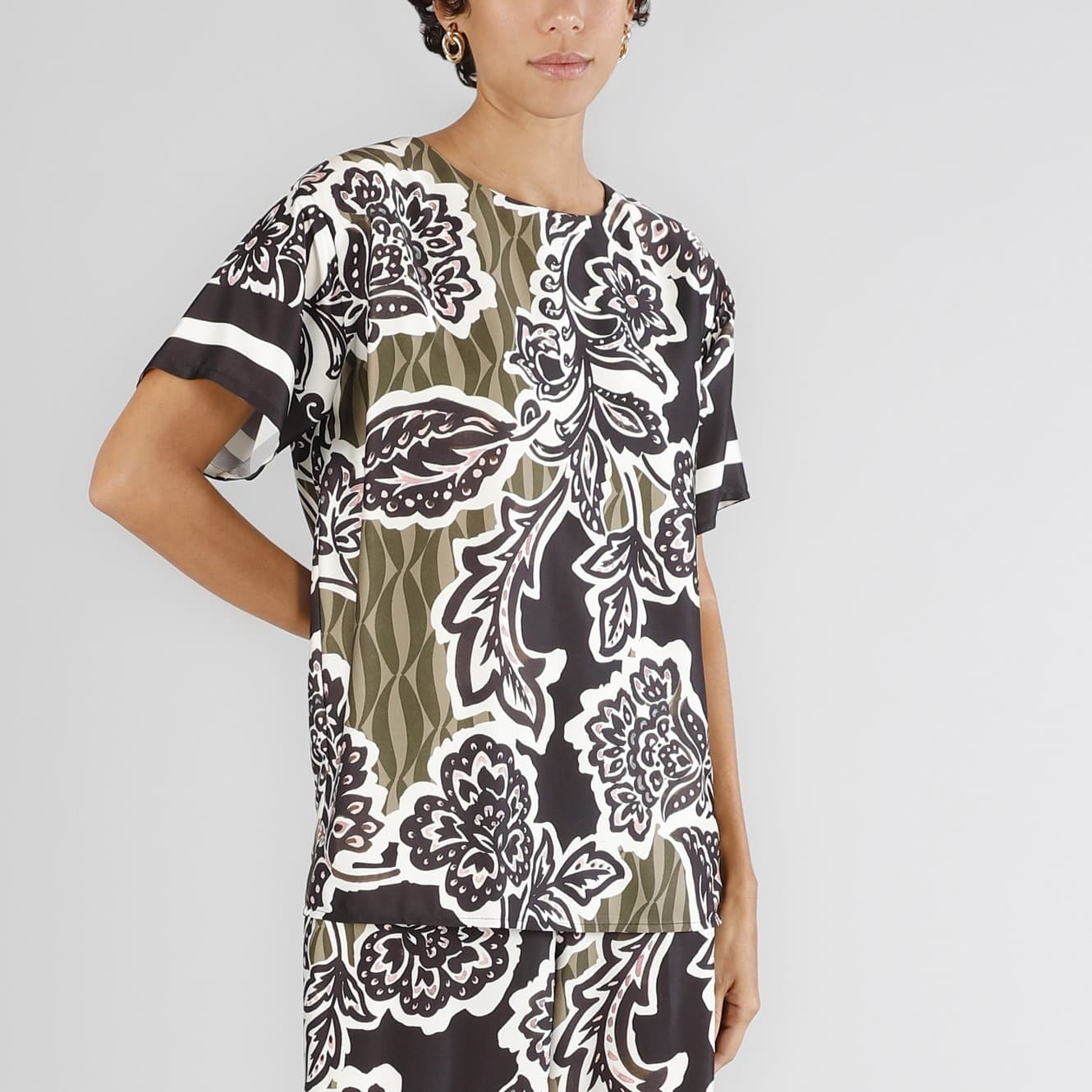 BLUSA MANICHE CORTE STAMPATA - 3