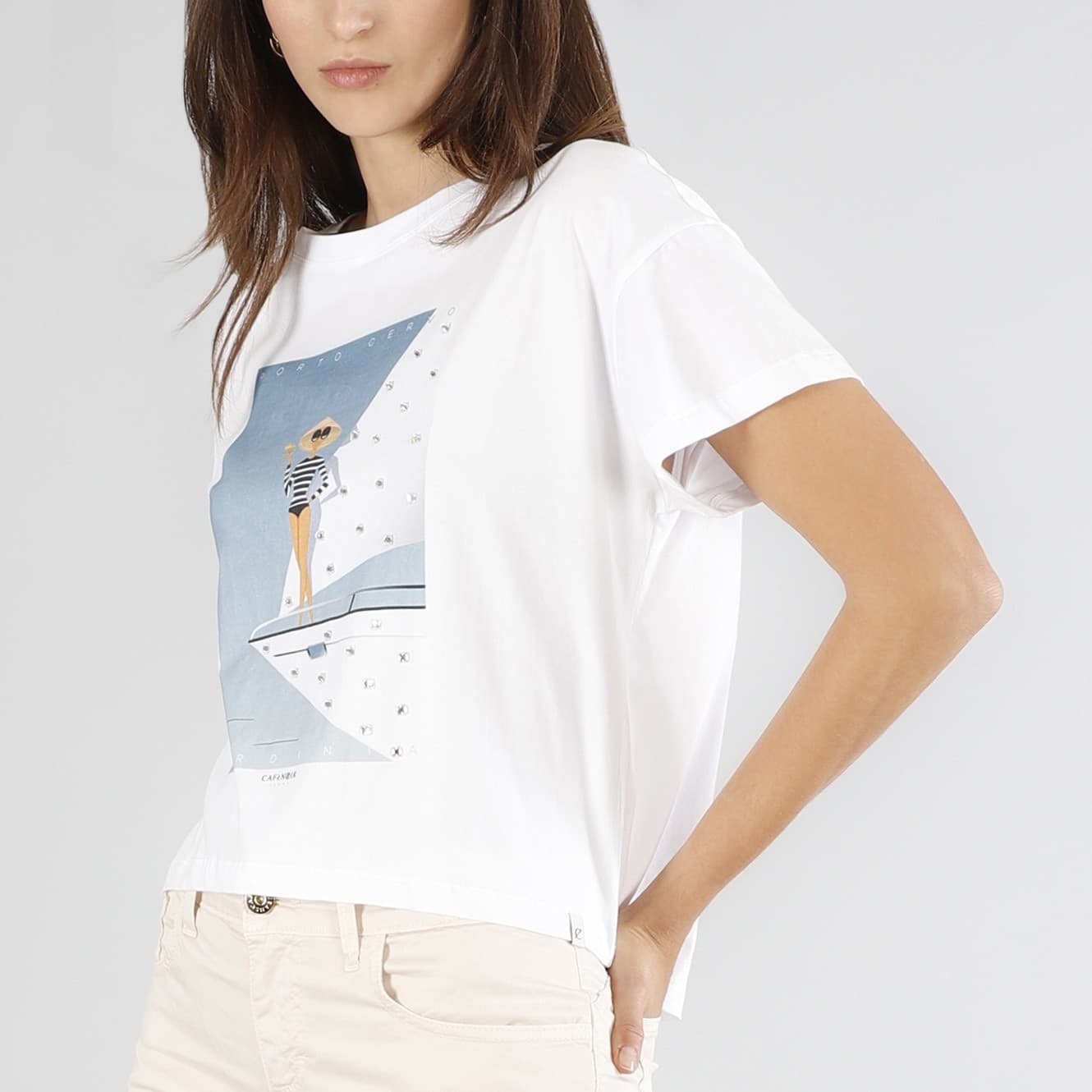 TSHIRT A SACTOLINA MANICA CORTA STAMPA PORTOCERVO - 2