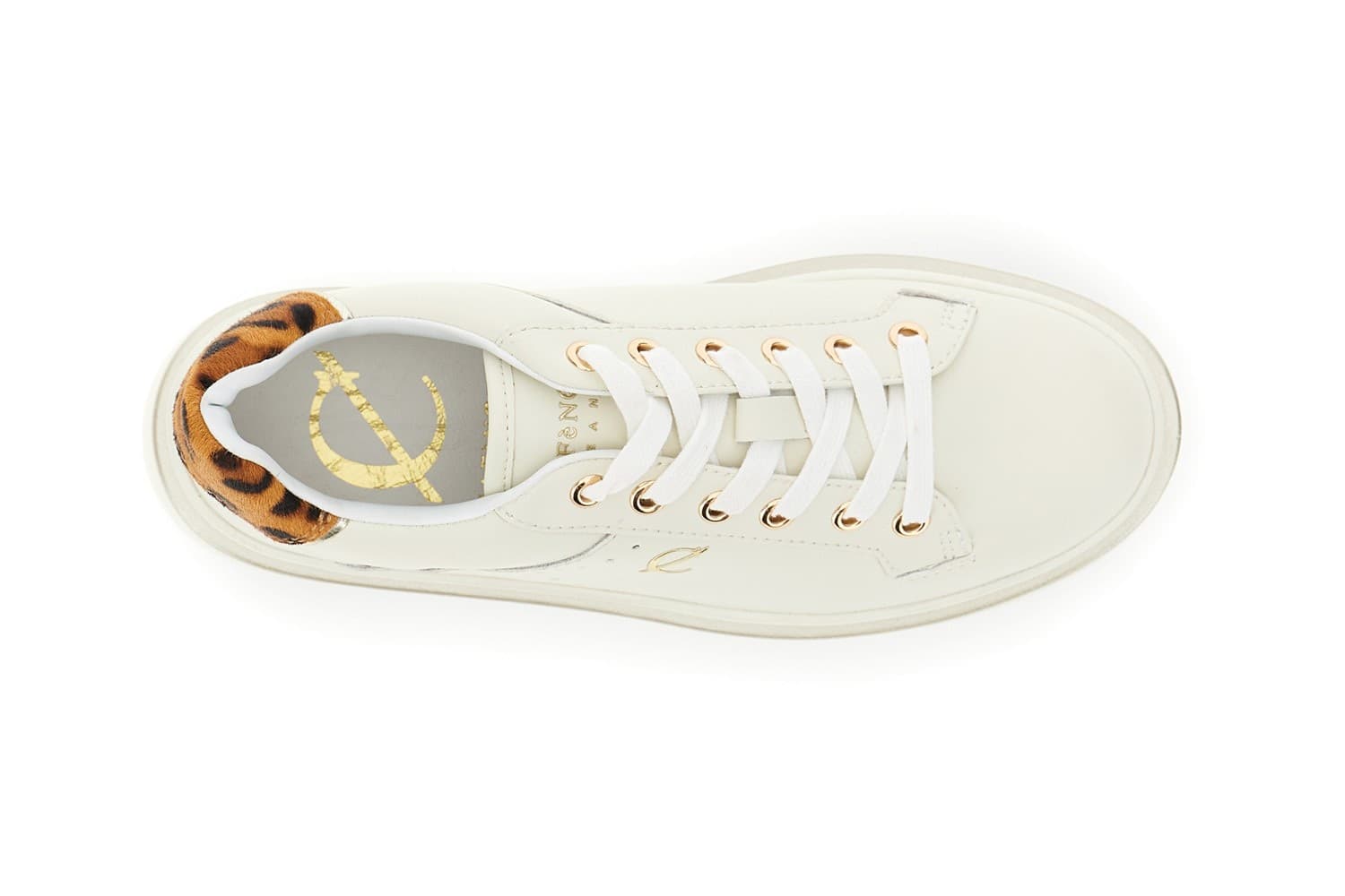 SNEAKERS IN PELLE RIVESTITA CON RIPORTOIN PELLE EFFETTO CAVALLINO MACULATO - 3