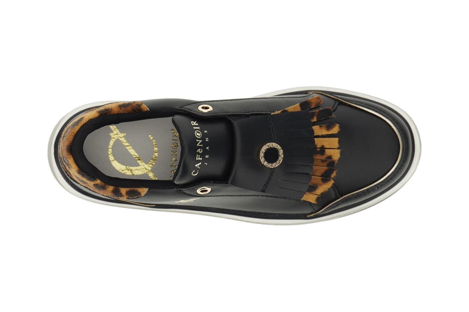 SLIPON IN PELLE RIVESTITA CON RIPORTI IN PELLE EFFETTO CAVALLINO - 3