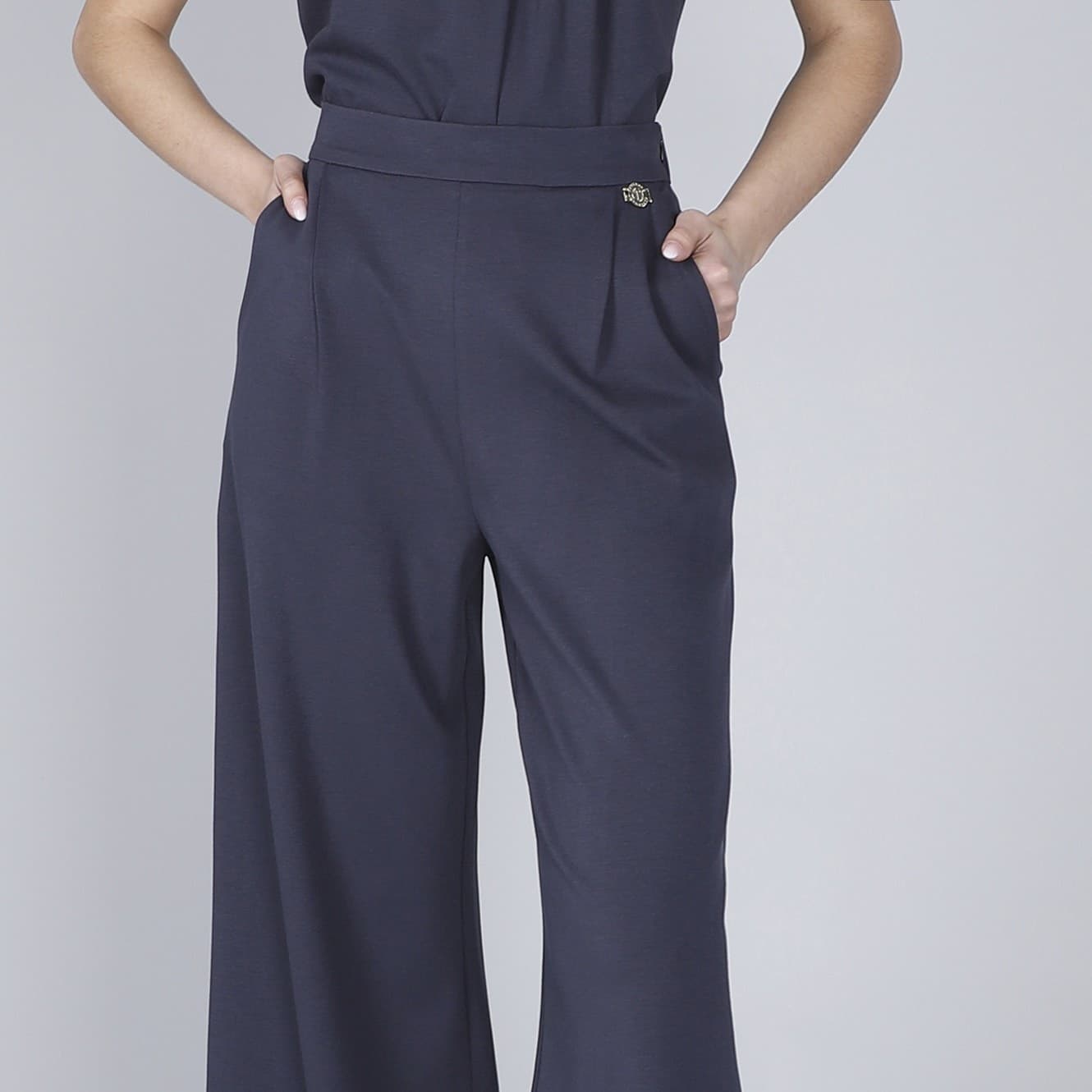 PANTALONE PALAZZO TESSUTO ELASTICIZZATO - 3