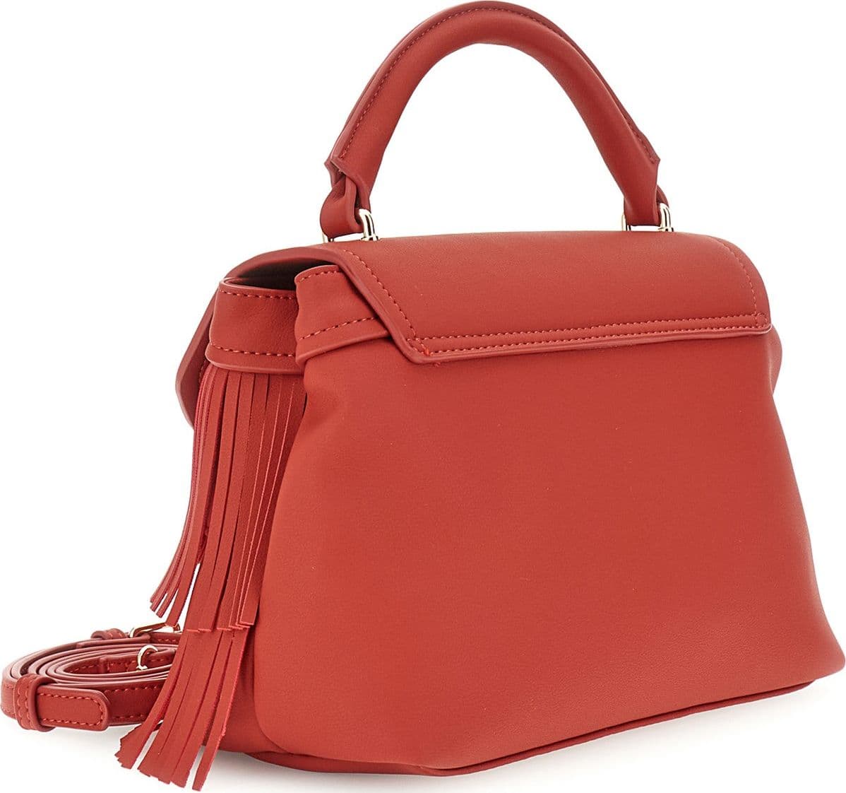 BORSA A MANO IN SINTETICO EFFETTO PELLECON PATTINA E FRANGE - 4