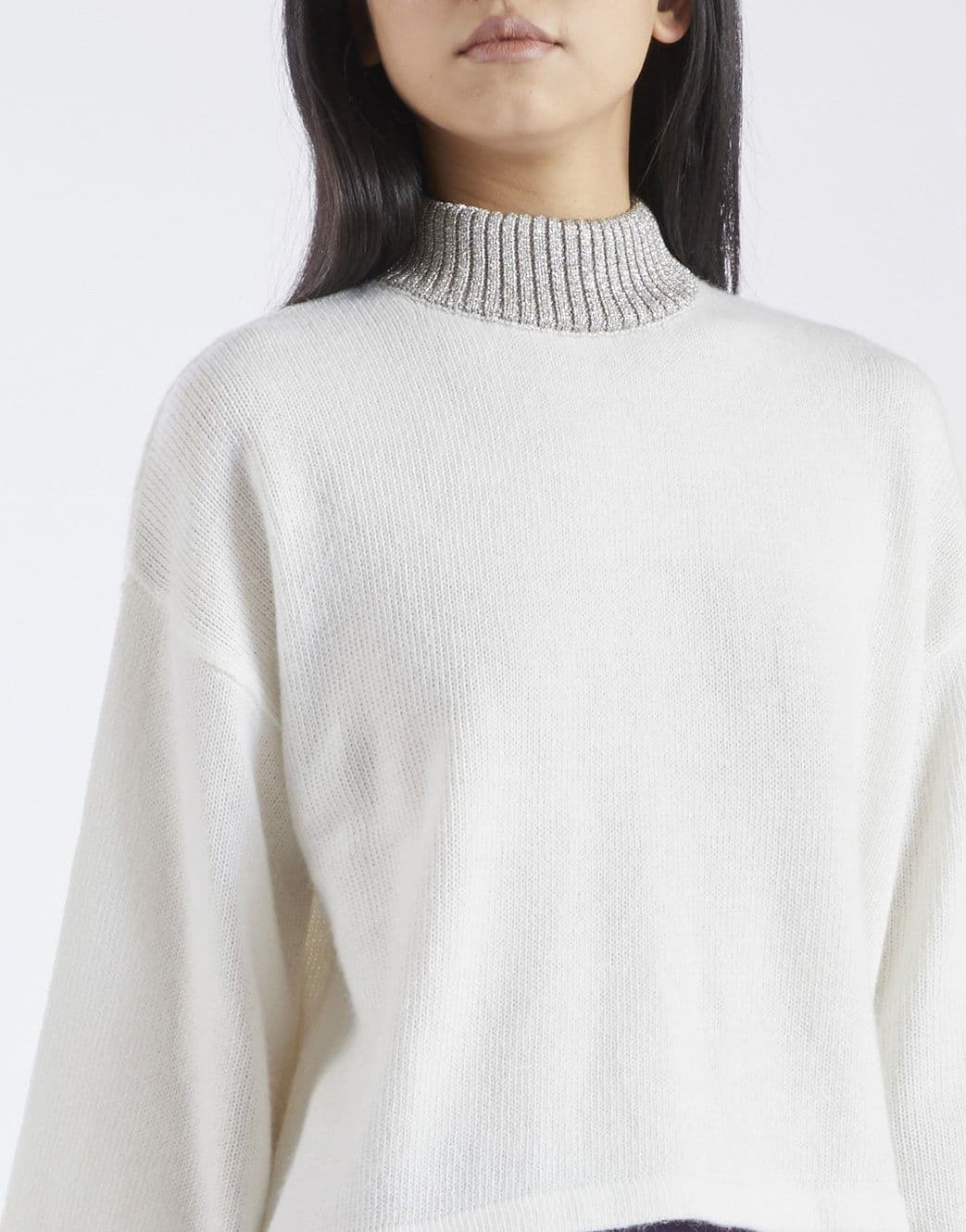 MAGLIONE CON COLLETTO DI LUREX - 2