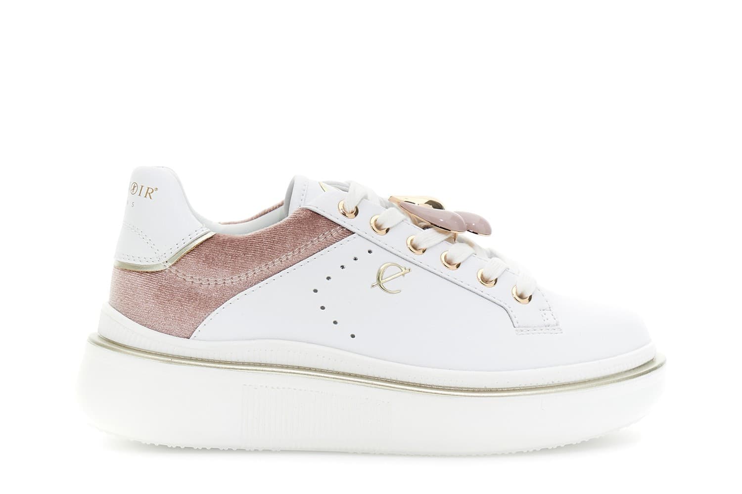 SNEAKER ALLACCIATA IN PELLE RIVESTITA CON INSERTO IN VELLUTO - 7