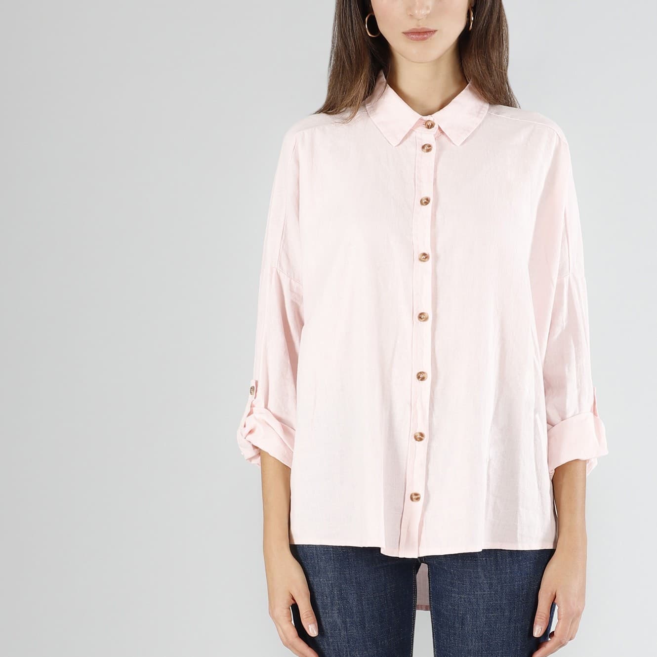 CAMICIA OVERSIZE IN MISTOLINO - 2