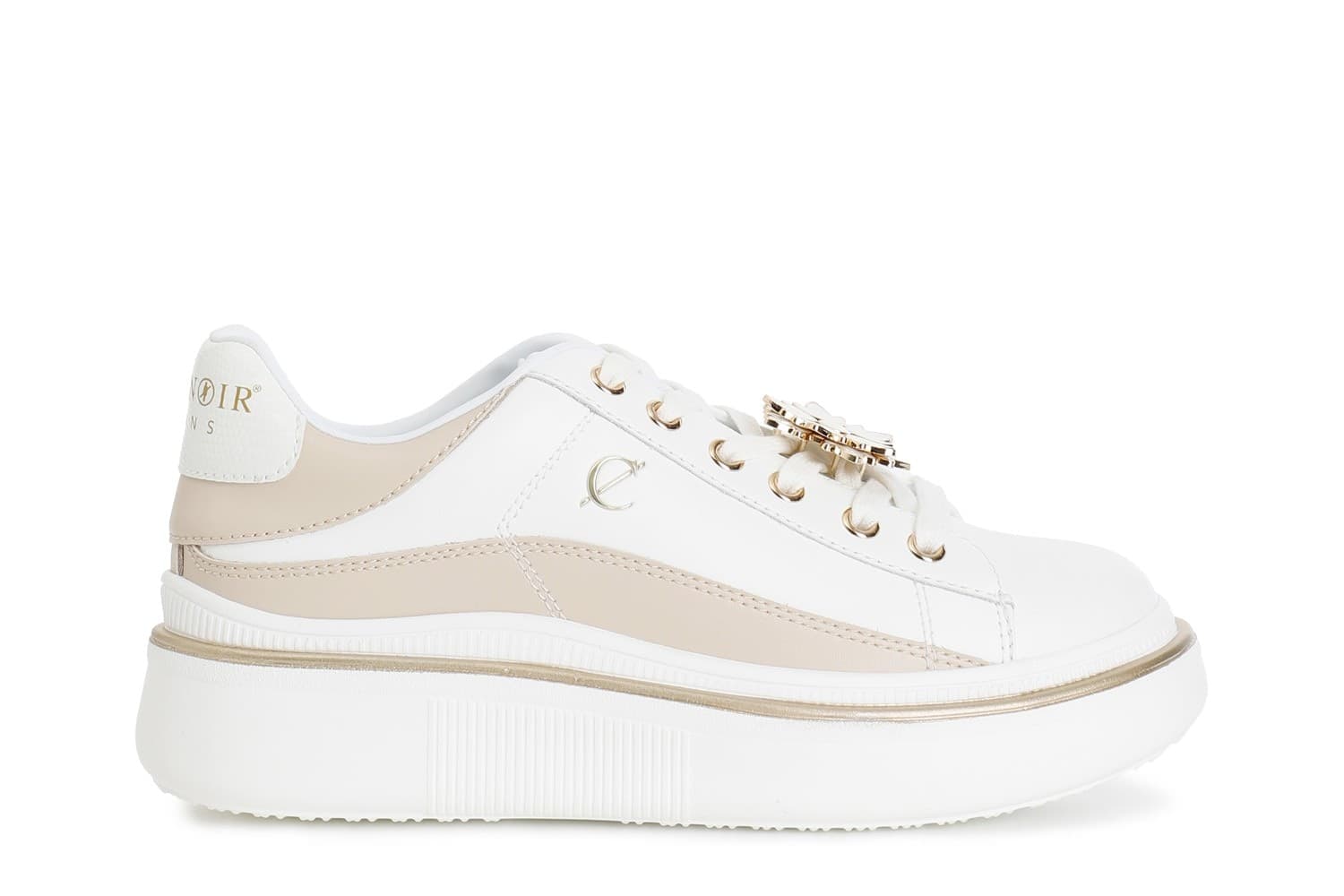 SNEAKER IN PELLE CON ACCESSORIO SMALTATO - 7