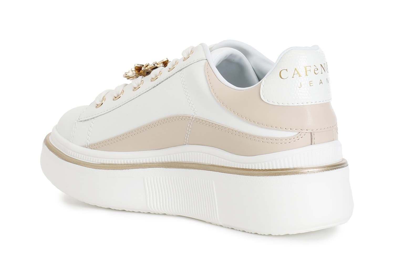 SNEAKER IN PELLE CON ACCESSORIO SMALTATO - 8
