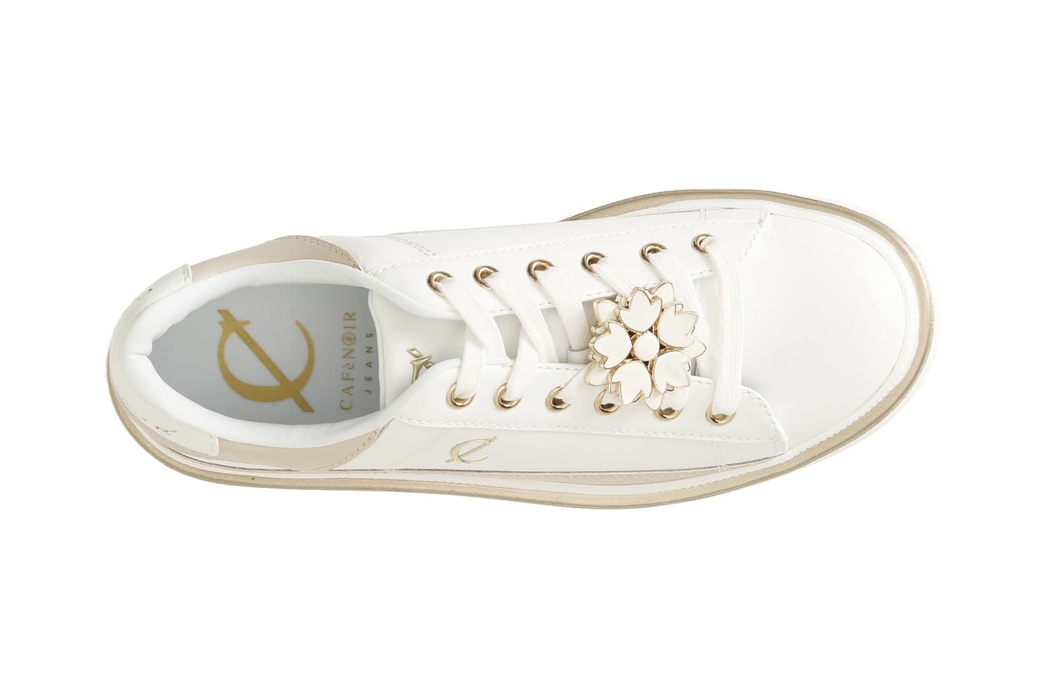 SNEAKER IN PELLE CON ACCESSORIO SMALTATO - 9