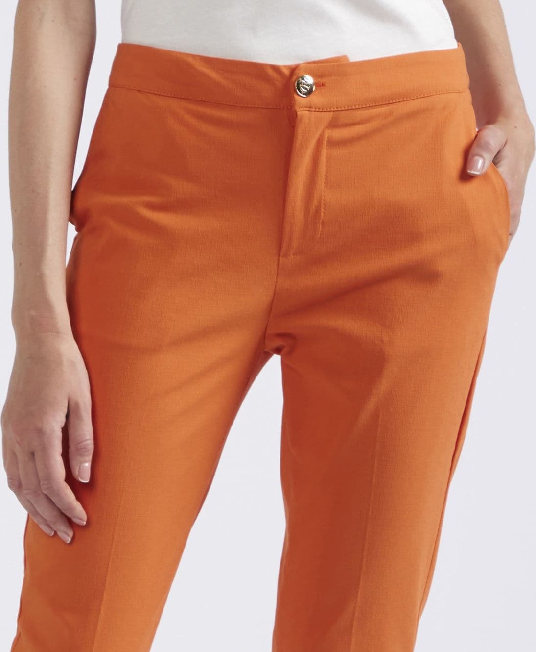 PANTALONE CROPPED FLARE TESSUTO  SUPERSTRETCH - 3