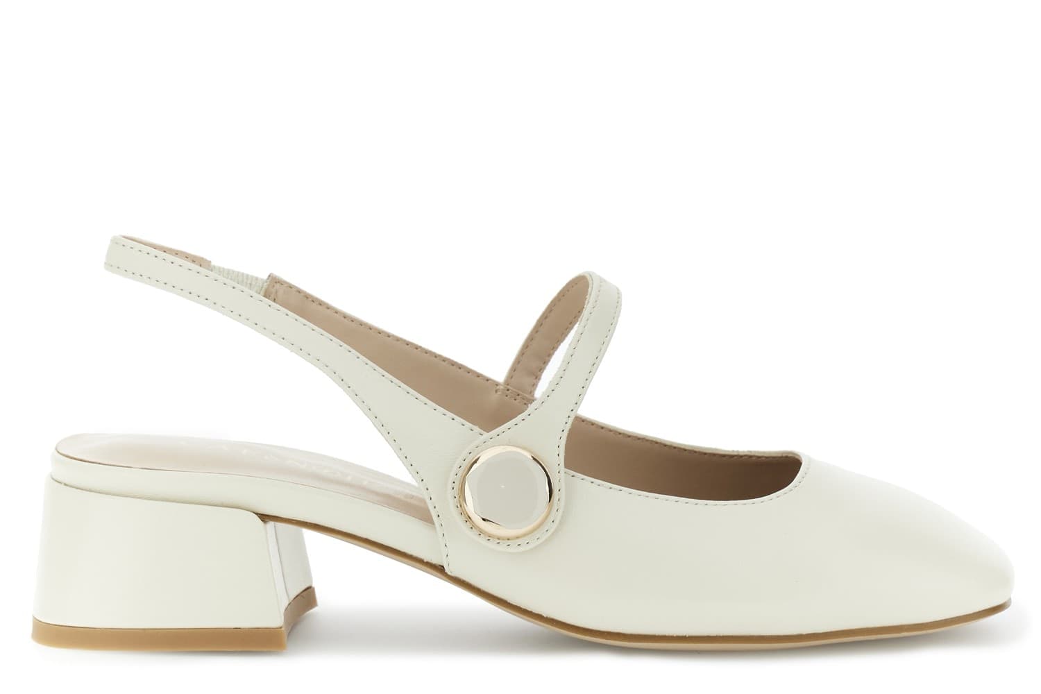 BALLERINA IN PELLE VERNICE CON ACCESSORIO BOTTONE - 7