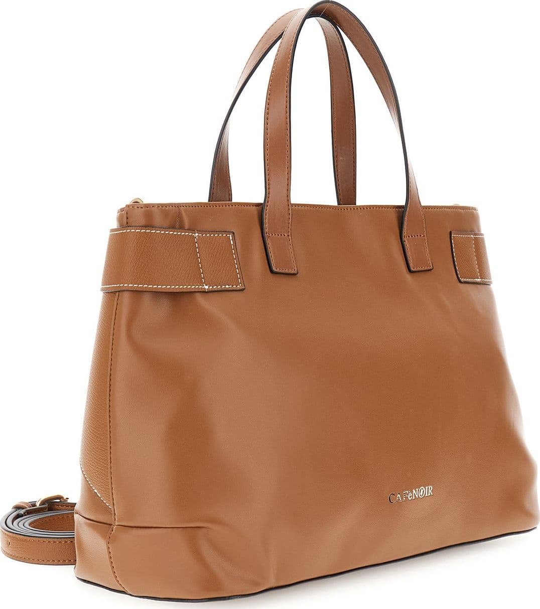 BORSA A MANO IN SINTETICO EFFETTO PELLECON ACCESSORIO IN METALLO SU PASSANTE - 2