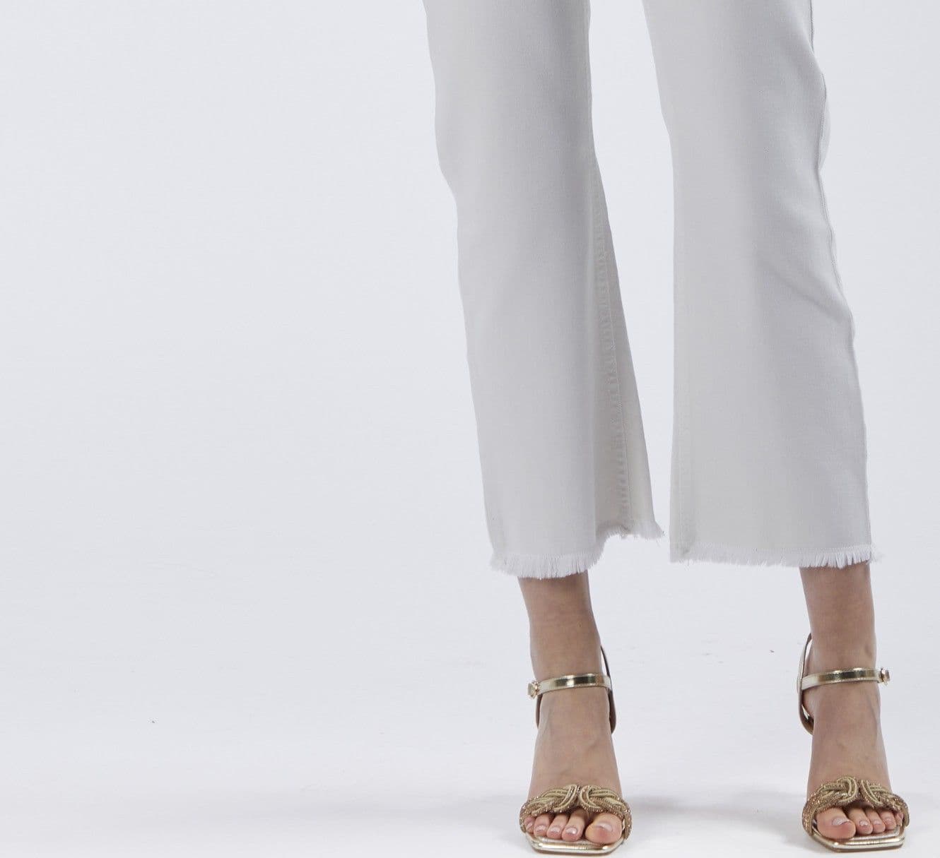 PANTALONE BOOTCUT CROPPED IN BULL DENIM - 6