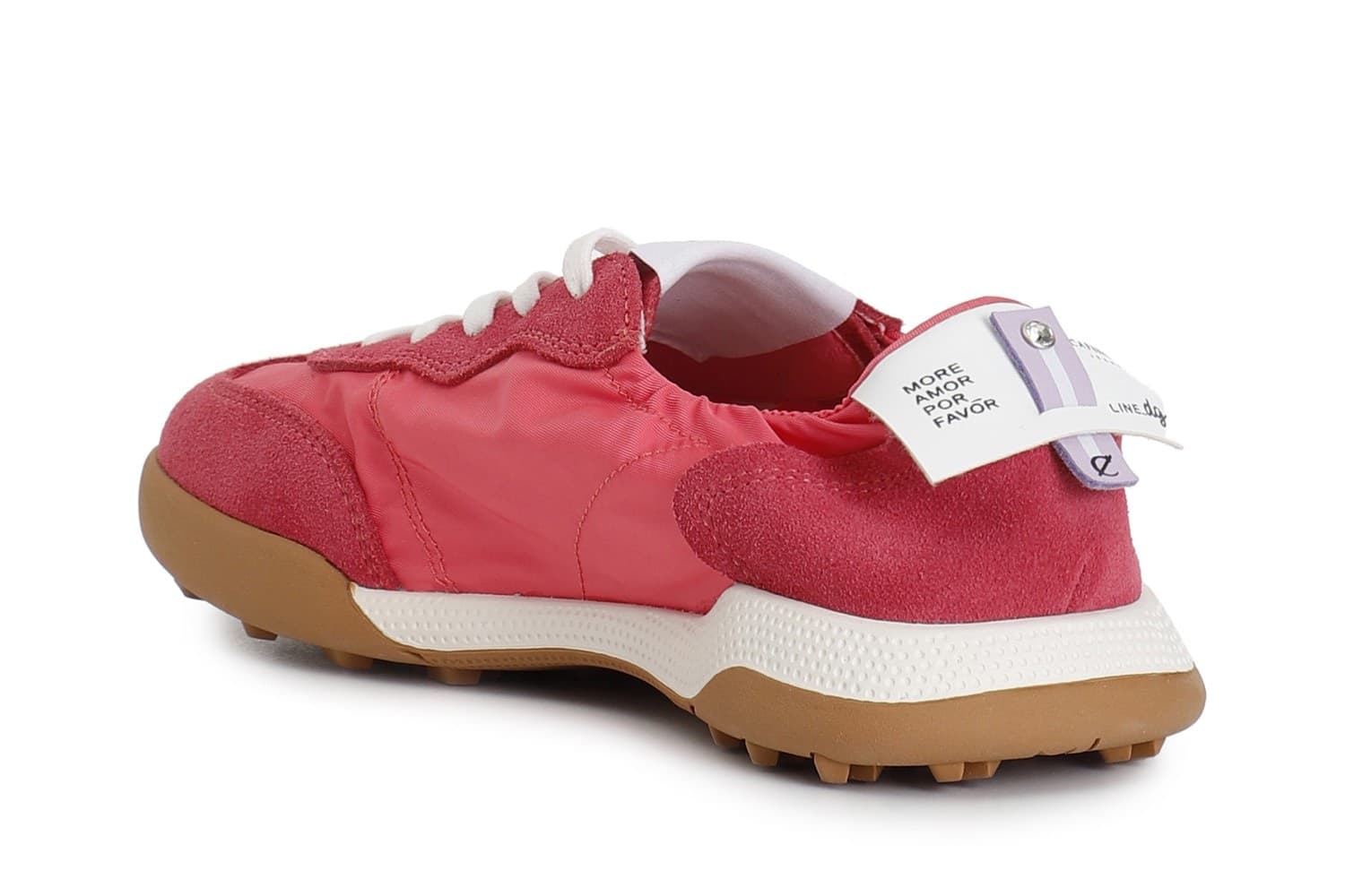 SNEAKERS ALLACCIATA IN TESSUTO NYLON E PELLE SCAMOSCIATA - 11