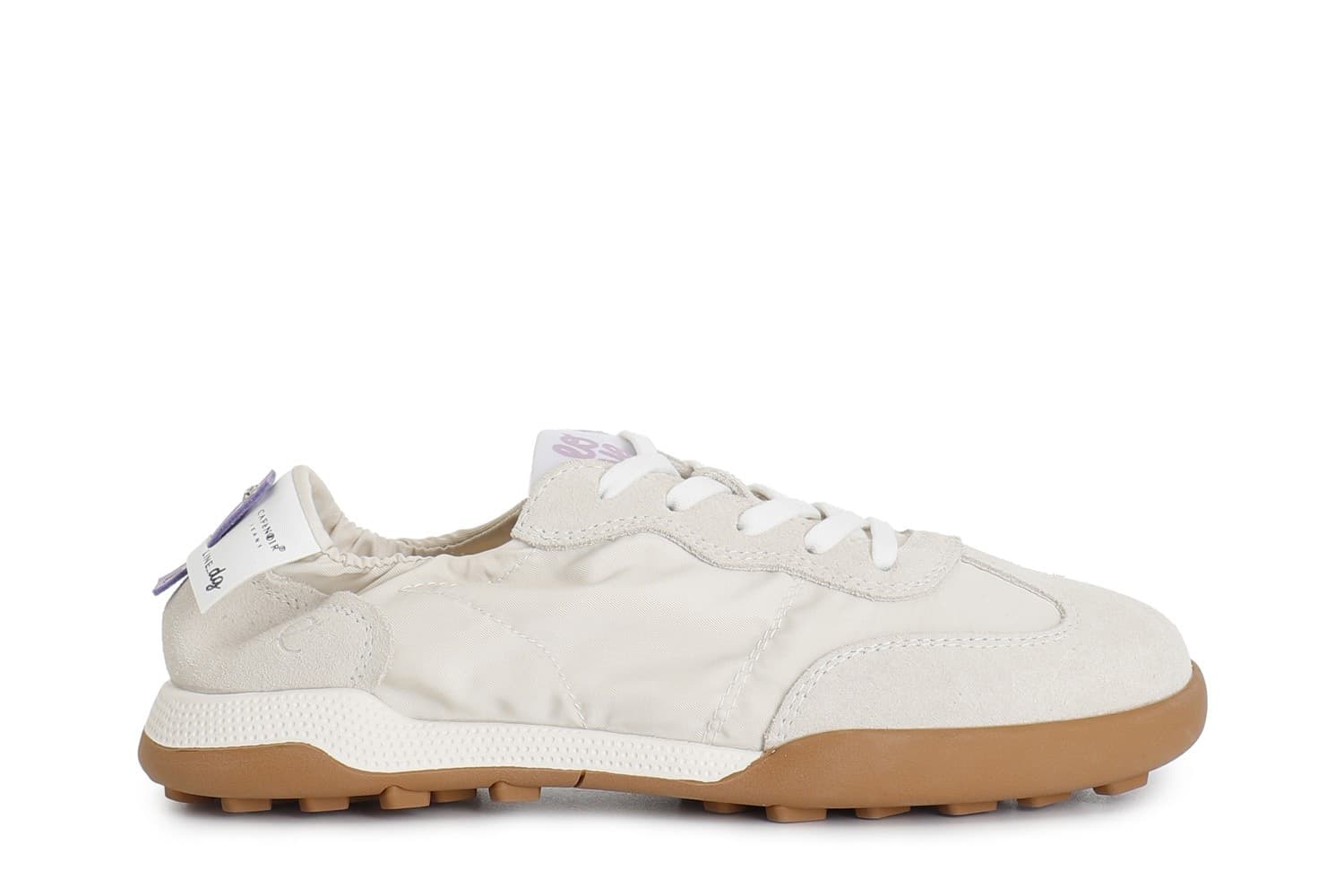 SNEAKERS ALLACCIATA IN TESSUTO NYLON E PELLE SCAMOSCIATA - 13