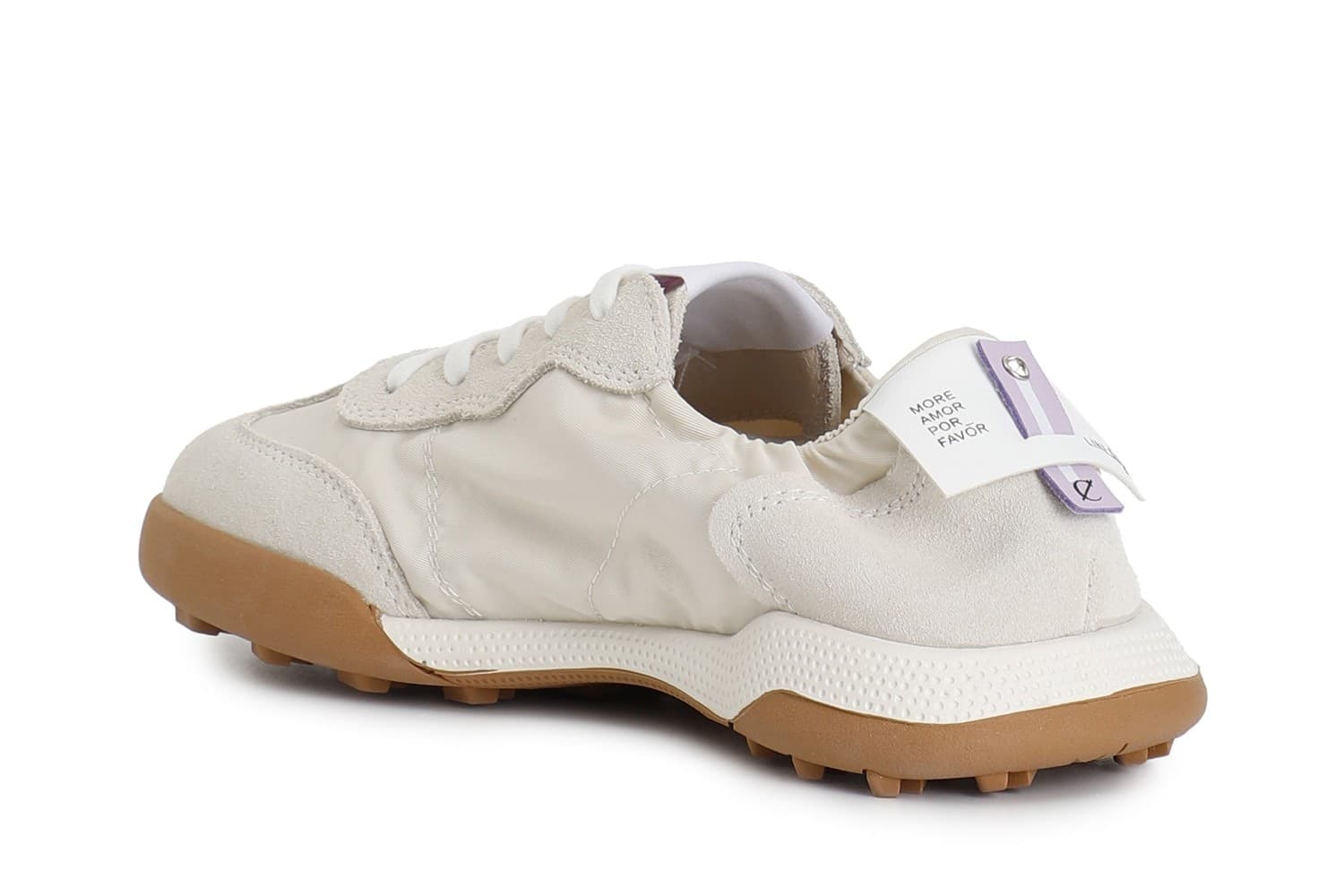 SNEAKERS ALLACCIATA IN TESSUTO NYLON E PELLE SCAMOSCIATA - 14