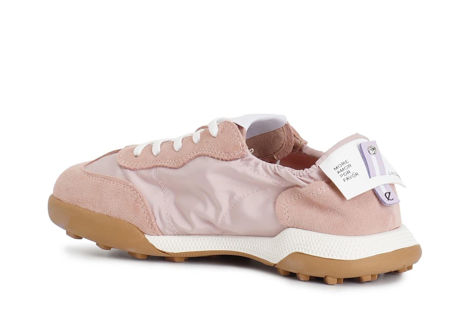 SNEAKERS ALLACCIATA IN TESSUTO NYLON E PELLE SCAMOSCIATA - 8