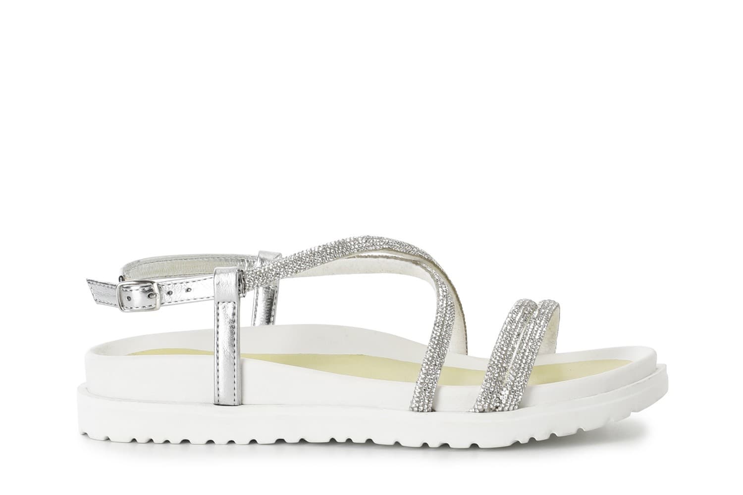 SANDALO DUE FASCE PIU' INCROCIO STRASS - 5