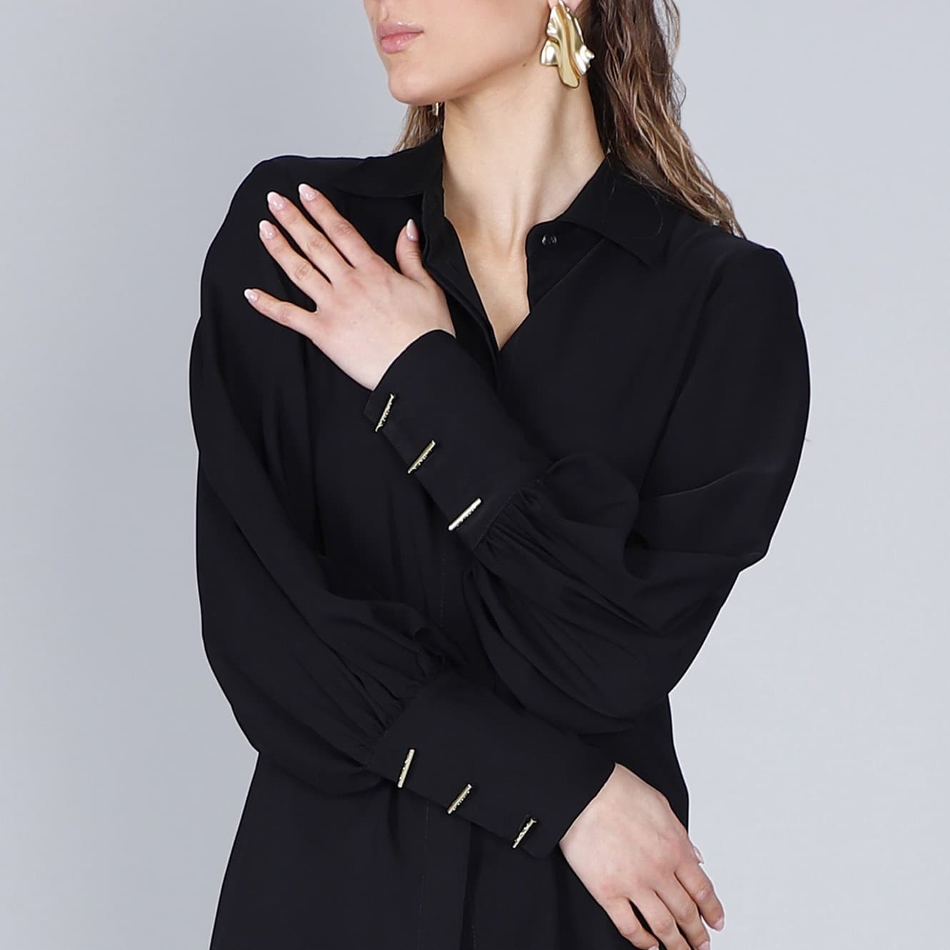 CAMICIA CON MANICHE INCRESPATE - 3