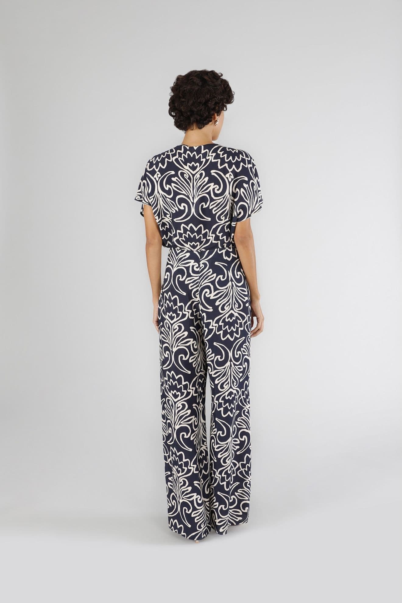 PANTALONE PALAZZO IN MAROCAINE STAMPATO - 2