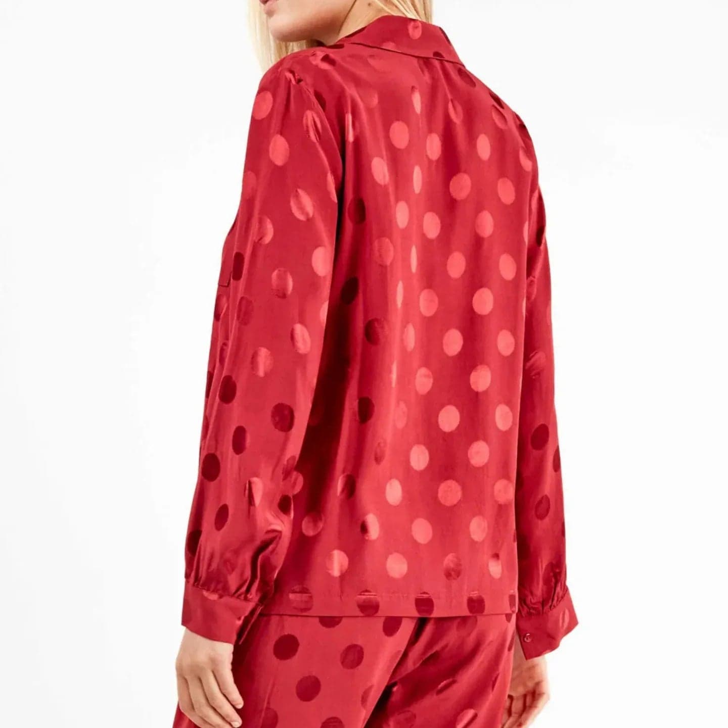 Pigiama Donna Autunno/Inverno Gisela 2/20325S – Camicia e Pantaloni a Pois in Viscosa - 3