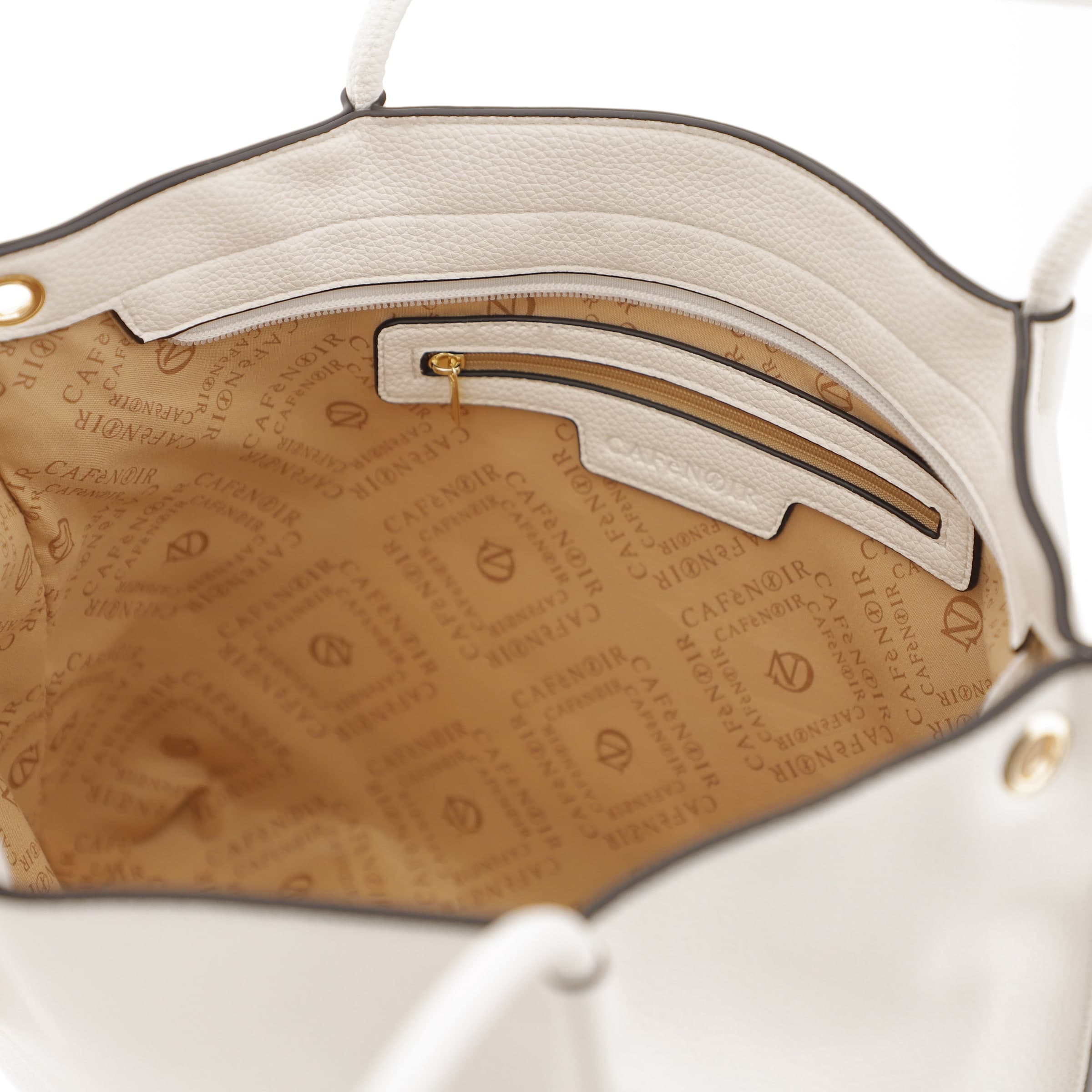 SHOPPING IN MATERIALE CON GRANA, TRACOLLA REMOVIBILE IN NASTRO E CHARM IN METALL - 7