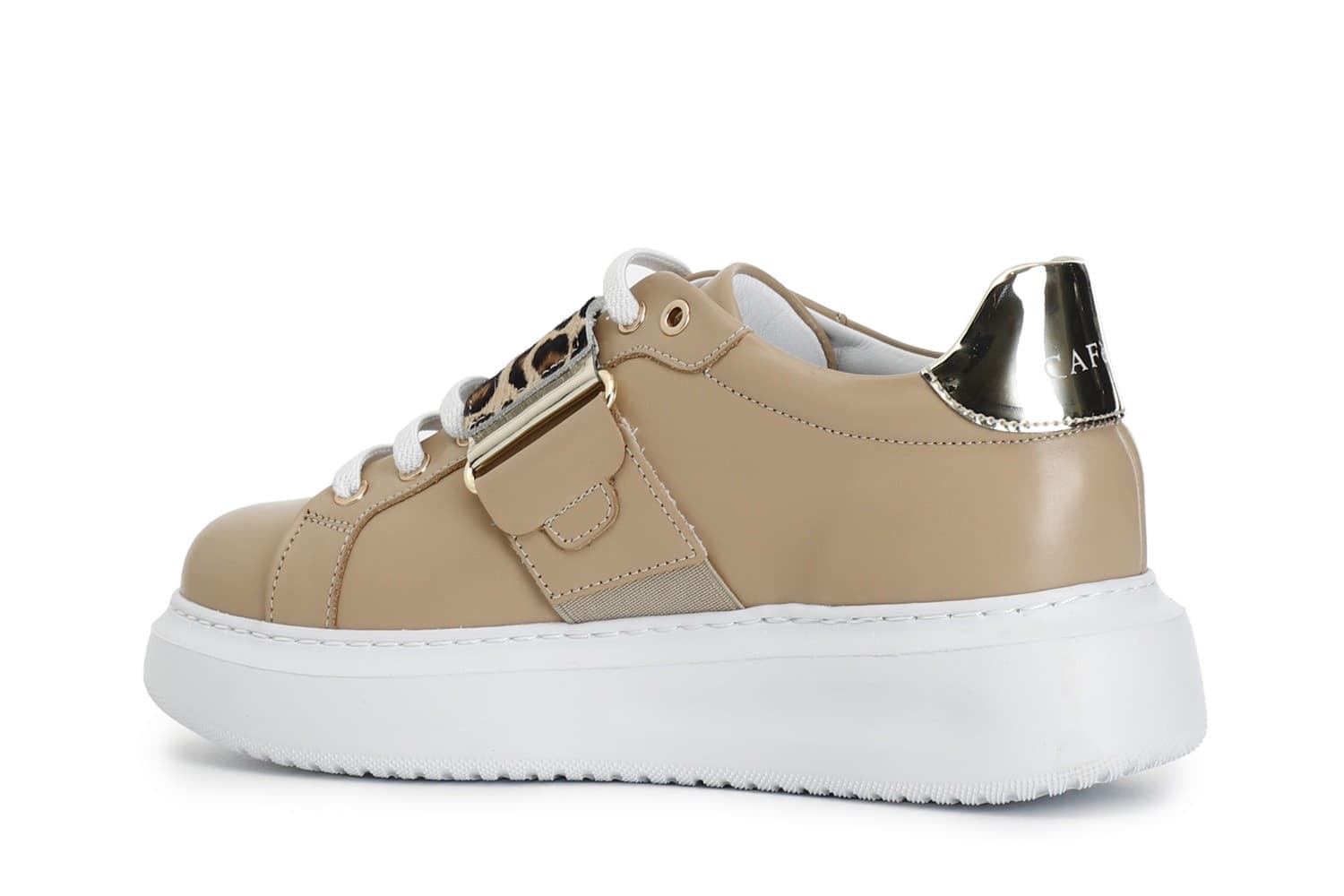SNEAKERS IN PELLE CON FASCIA CAVALLINO - 2