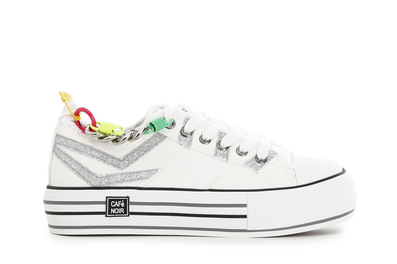 SNEAKERS IN TESSUTO E GLITTER CON FRANGE - 12