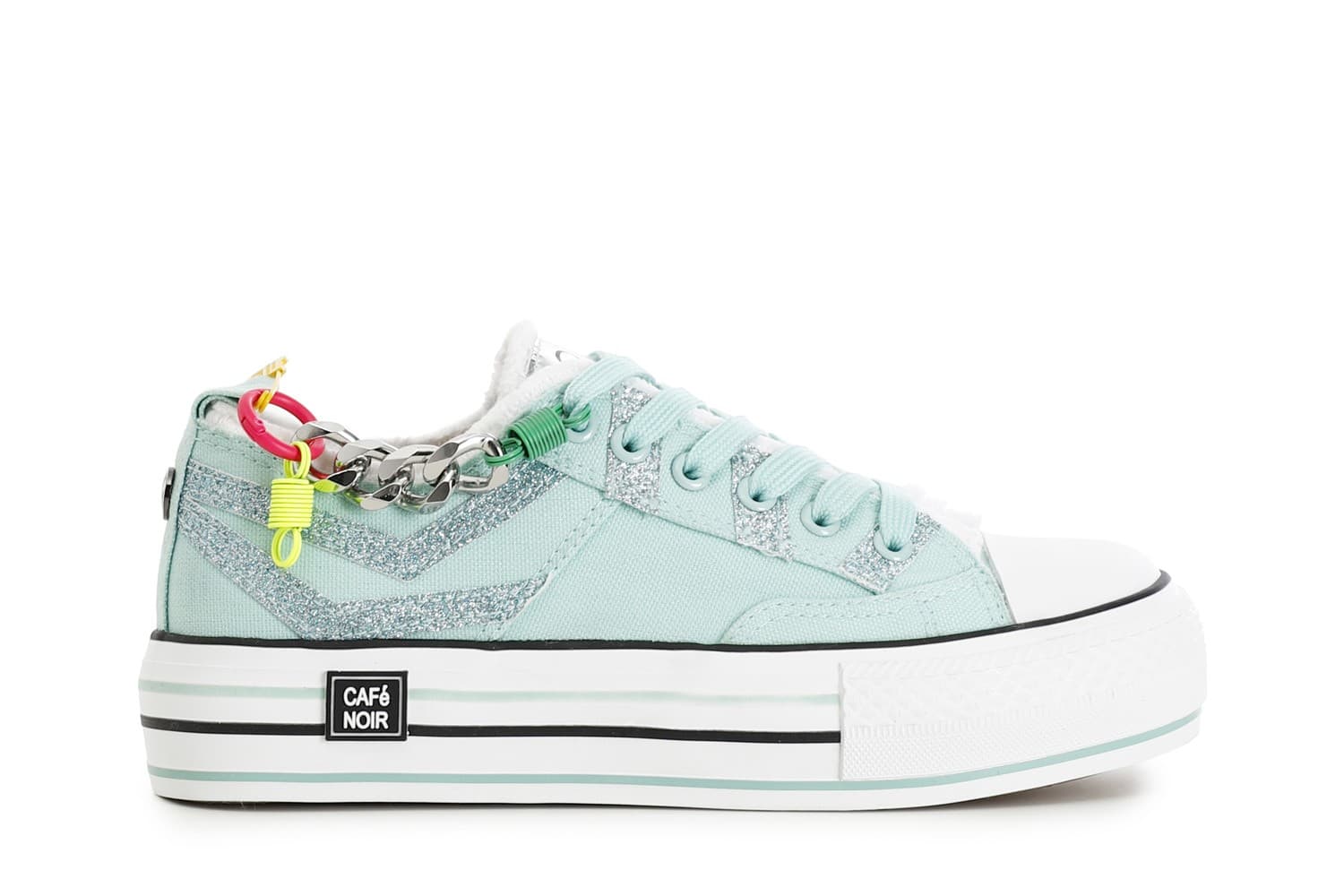 SNEAKERS IN TESSUTO E GLITTER CON FRANGE - 10