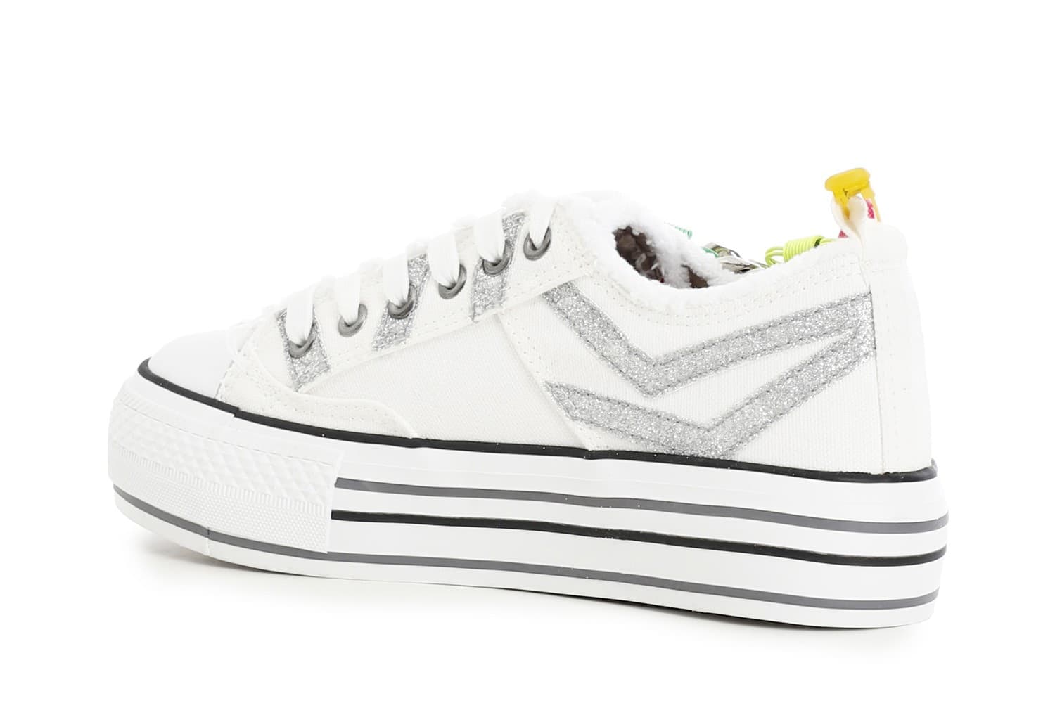 SNEAKERS IN TESSUTO E GLITTER CON FRANGE - 8