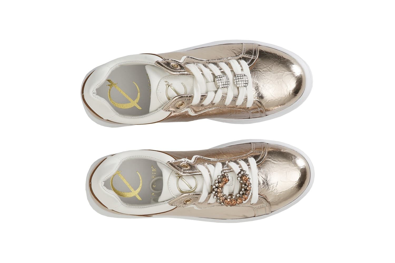 SNEAKERS IN MATERIALE LAMINATO CON ACCESSORI LEVA E METTI - 3