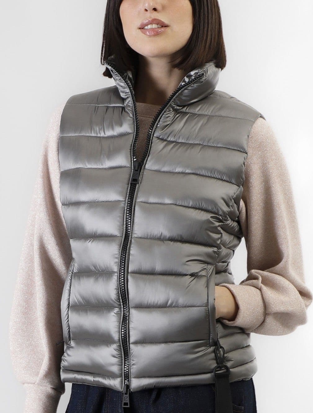GILET IMBOTTITO TESSUTO LUCIDO - 3