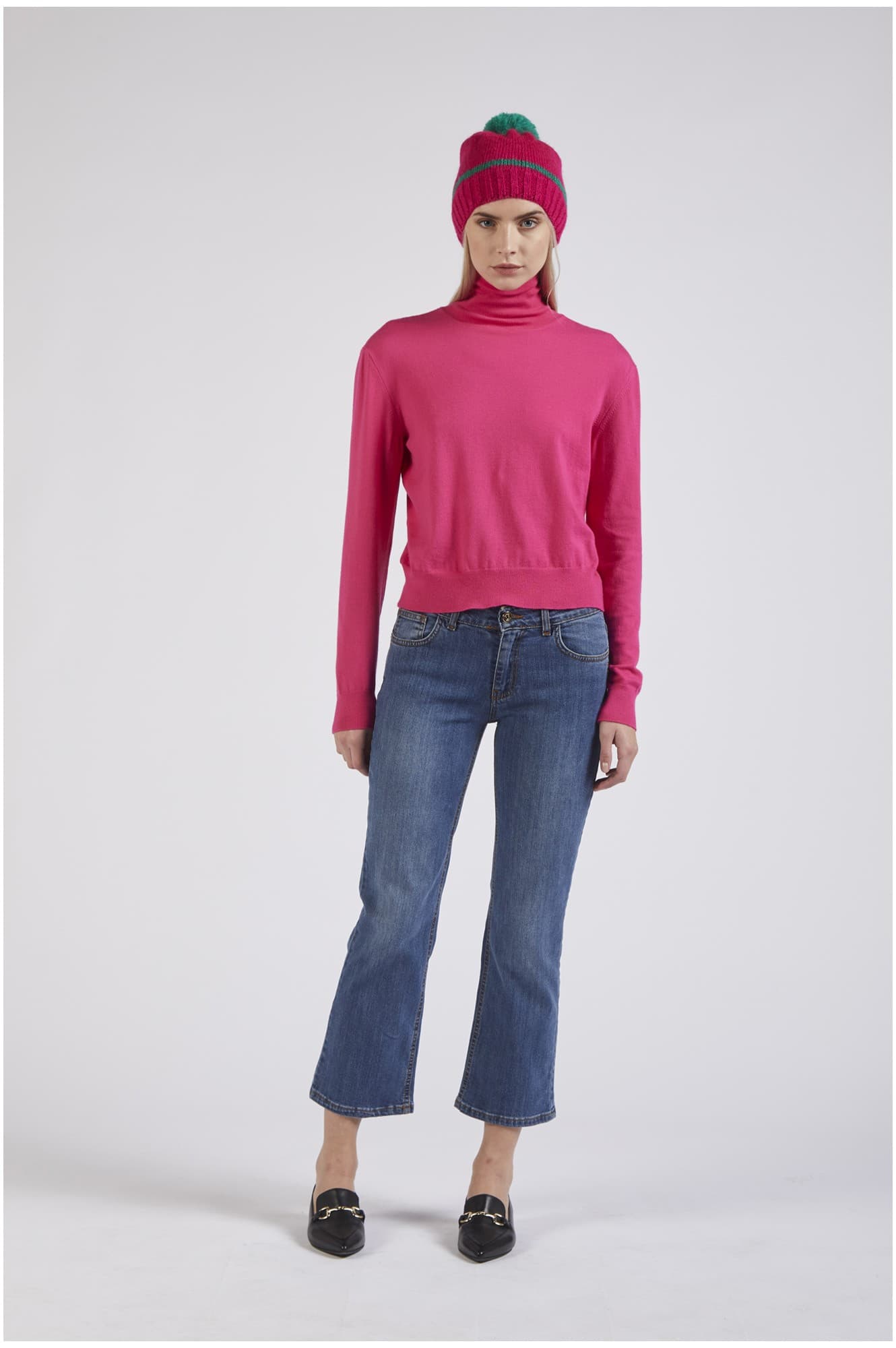MAGLIONE COLLO ALTO CON CRESPE ALLE SPALLE - 7