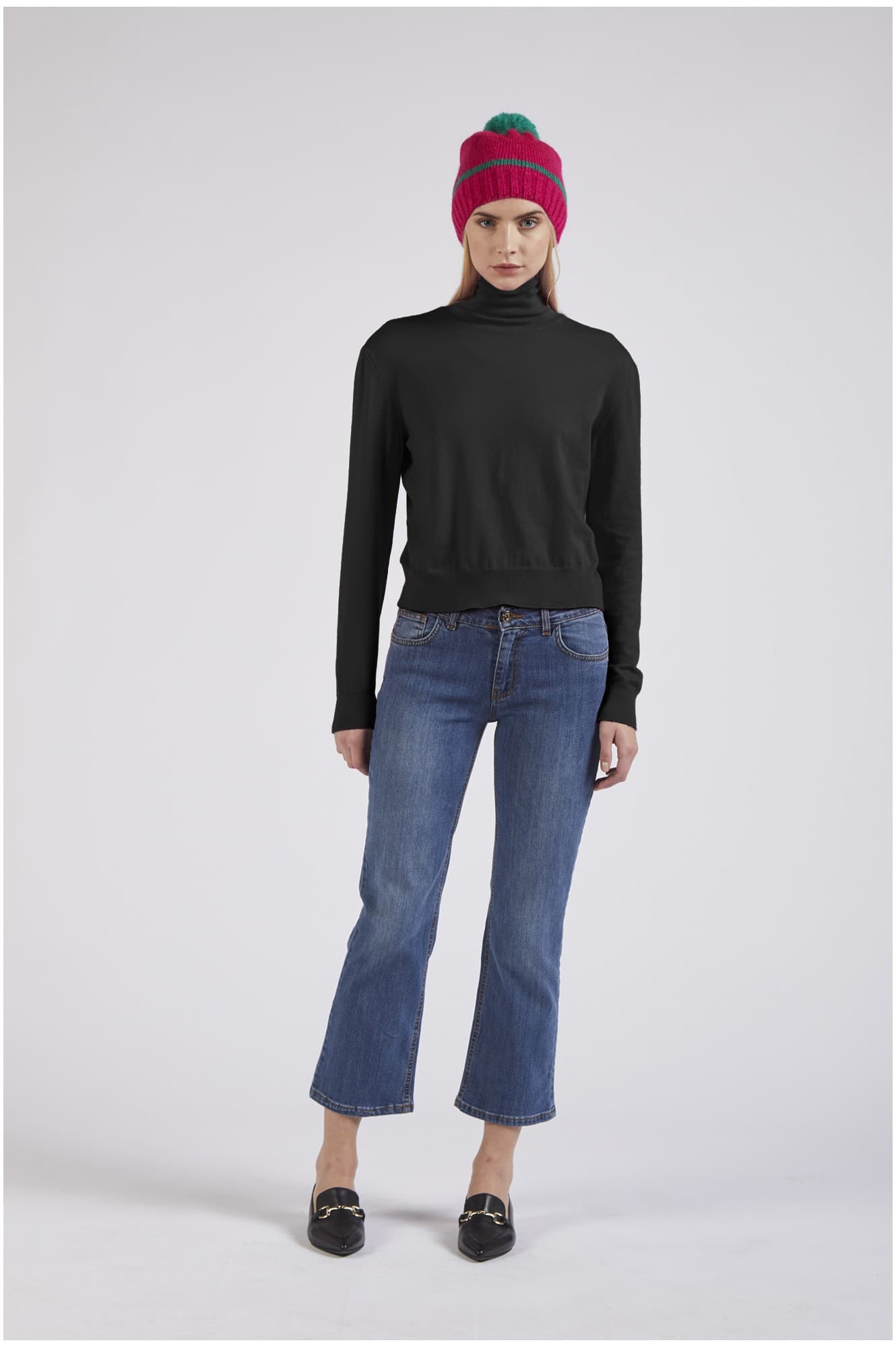 MAGLIONE COLLO ALTO CON CRESPE ALLE SPALLE - 9