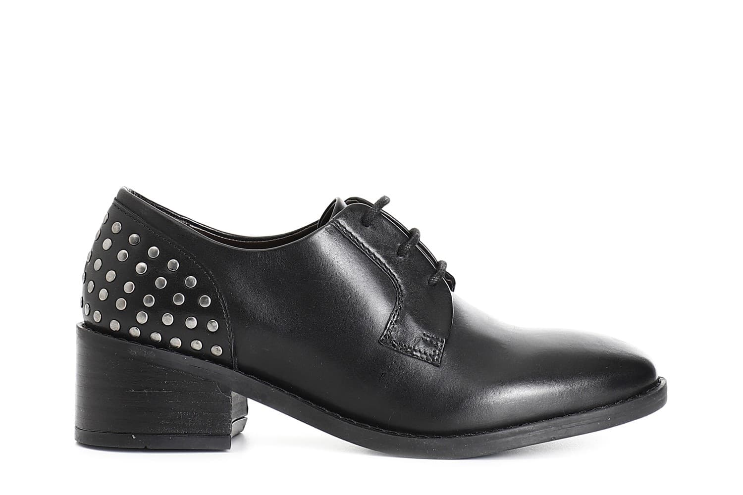 SCARPA ALLACCIATA IN PELLE CON BORCHIE - 4