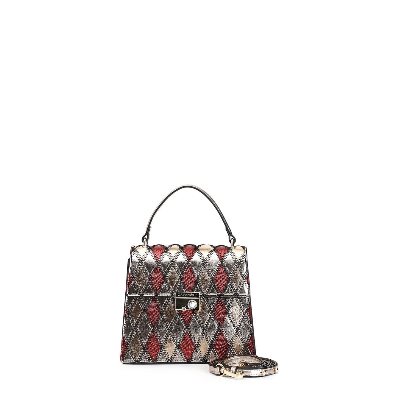MINIBAG ROMBI PATCHWORK E ACCESSORIO CON STRASS - 3