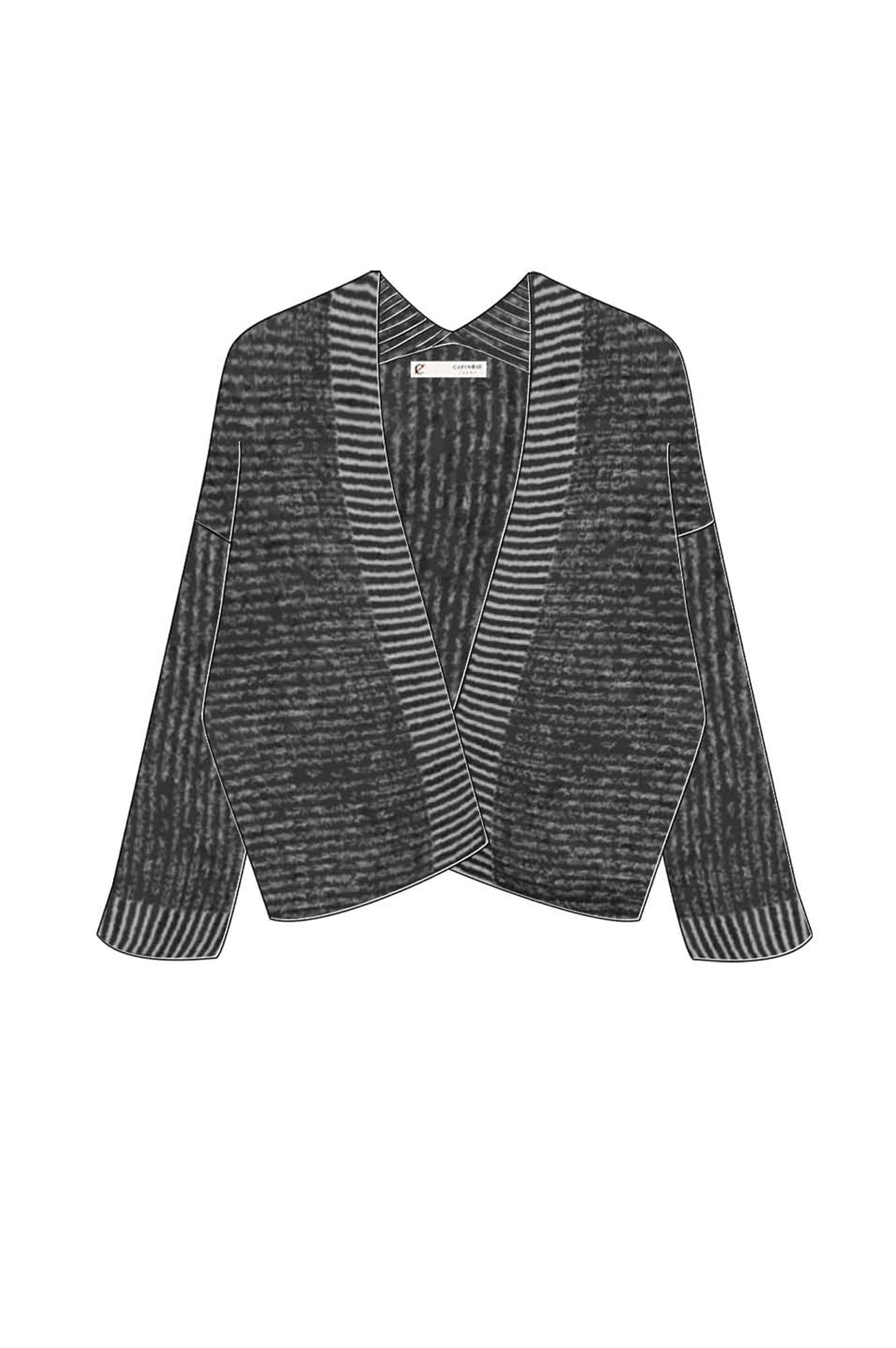CARDIGAN MOULINè SENZA BOTTONI E  COLLOSCIALLATO - 4