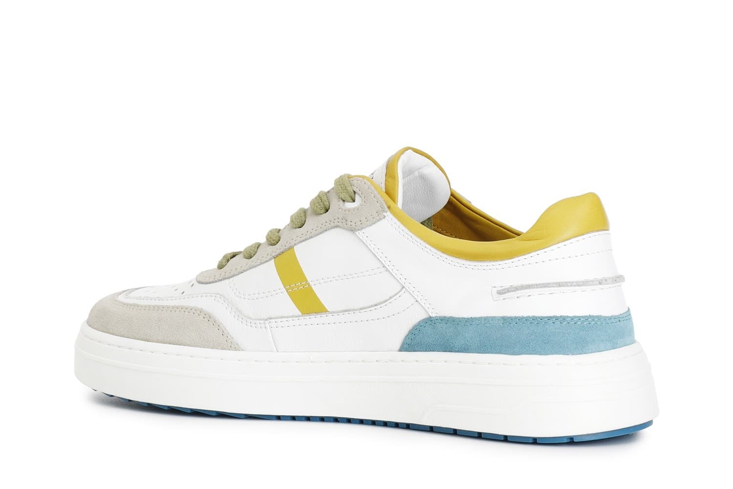 SNEAKERS UOMO IN PELLE E PELLE SCAMOSCIATA SUOLA A CASSETTA - 11