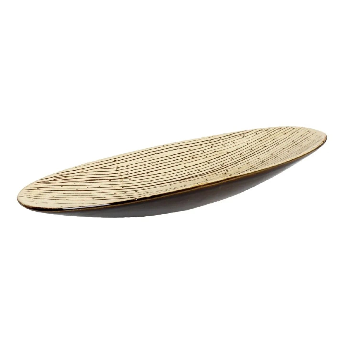 Centrotavola Evviva Matera 4878 – Ovale in Ceramica Marrone 32,5x10 cm - 4