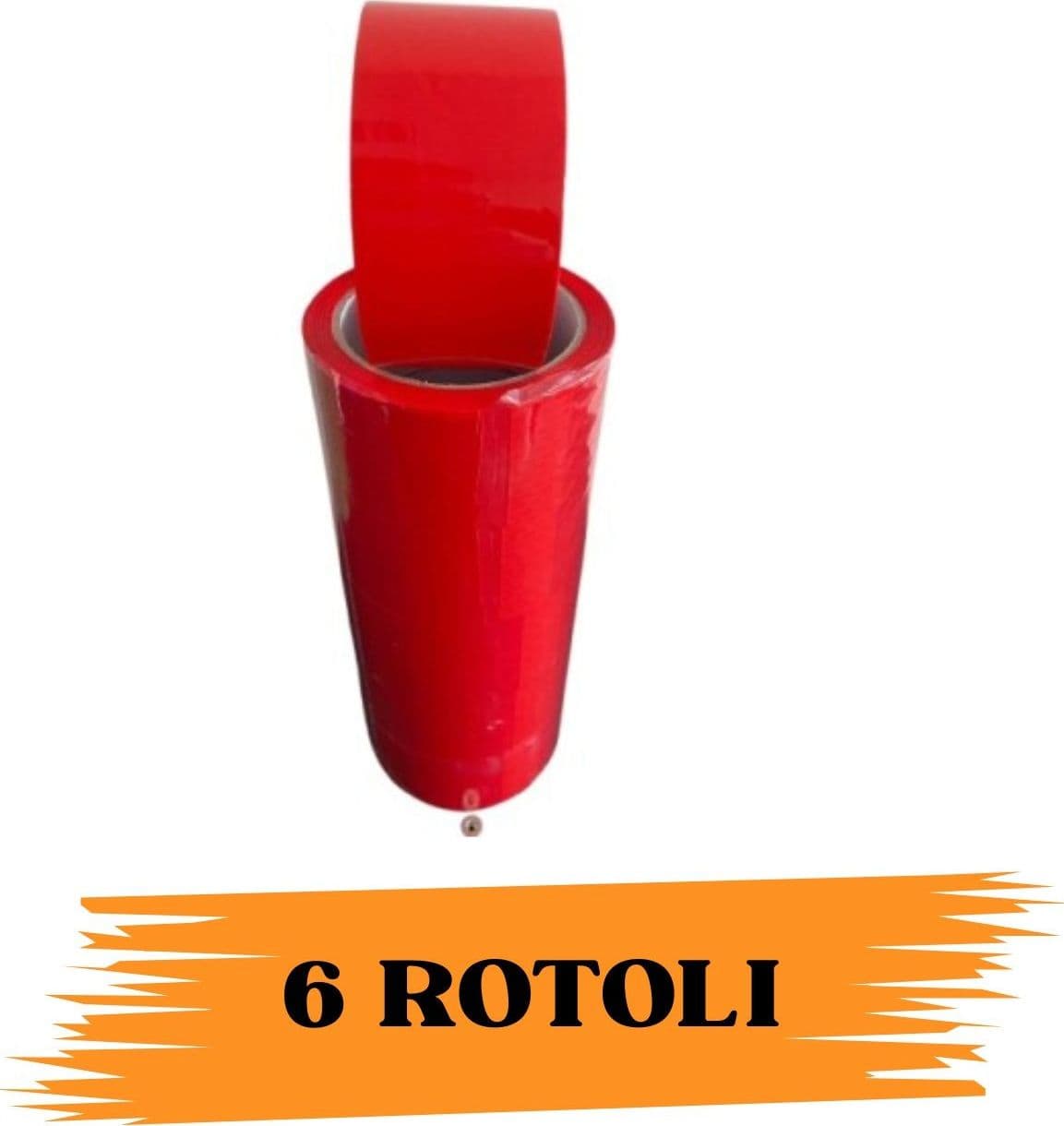 Nastro Adesivo Imballaggio Colorato Red 48mmx66m 6 Rotoli Scotch EcoPrice® - 3