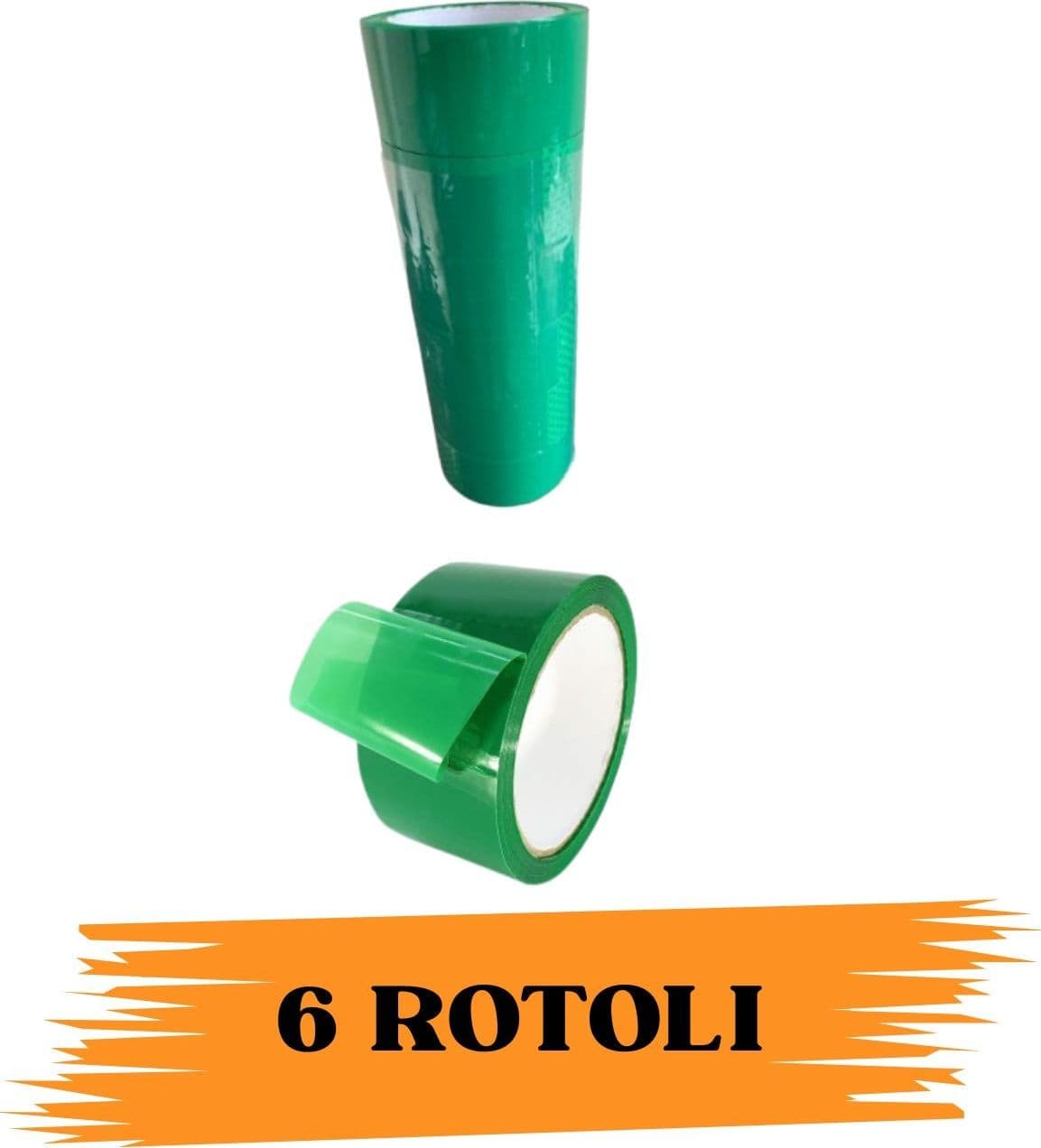 Nastro Adesivo Imballaggio Colorato Green 48mmx66m 6 Rotoli Scotch EcoPrice® - 3